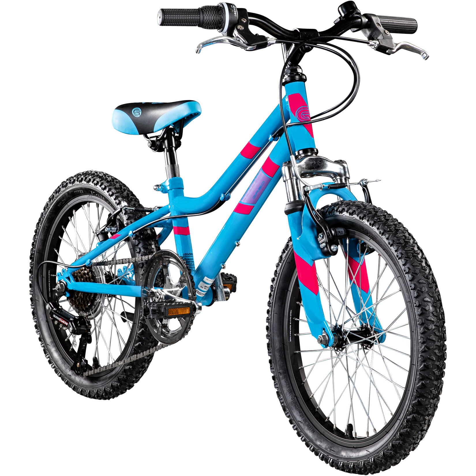 GA20 Kinderfahrrad 18 Zoll ab 5 Jahre 115 - 130 cm Mädchen Jungen Fahrrad Mountainbike blau