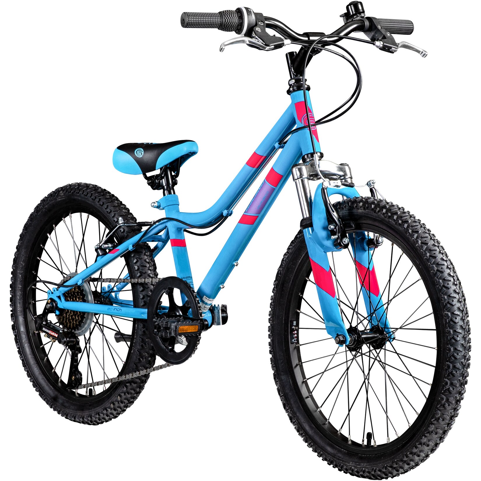 GA20 Kinderfahrrad 20 Zoll ab 6 Jahre 120 - 135 cm Mädchen Jungen Fahrrad blau