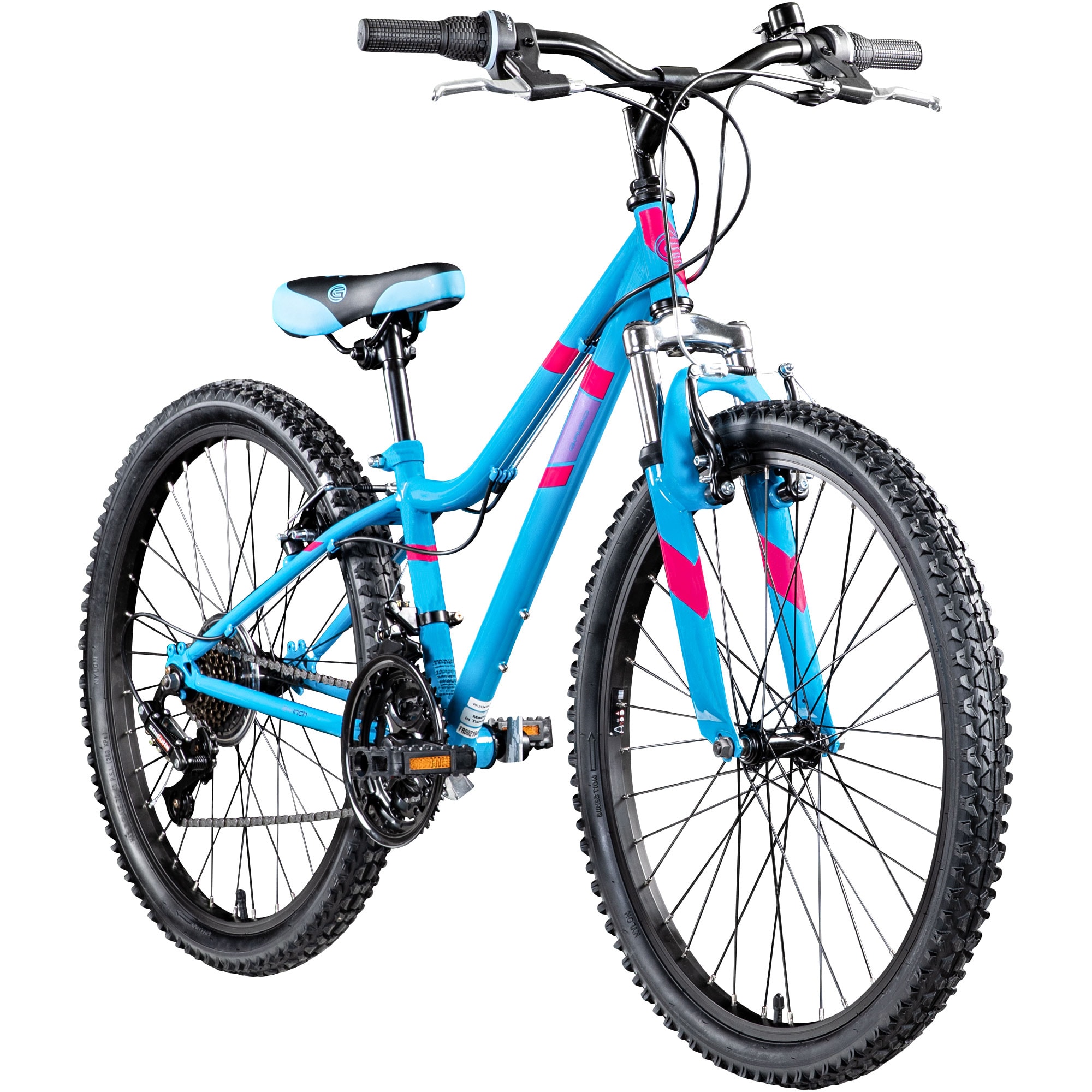 Galano GA20 Jugendfahrrad 24 Zoll Mountainbike ab 8 Jahre 130 - 145 cm 21 G&auml;nge blau 