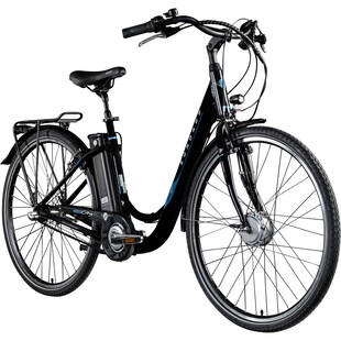 Zündapp Green 2.7 E Bike Damenfahrrad 28 Zoll 150 - 175 cm mit 3 Gang Nabenschaltung und Rücktritt schwarz blau 