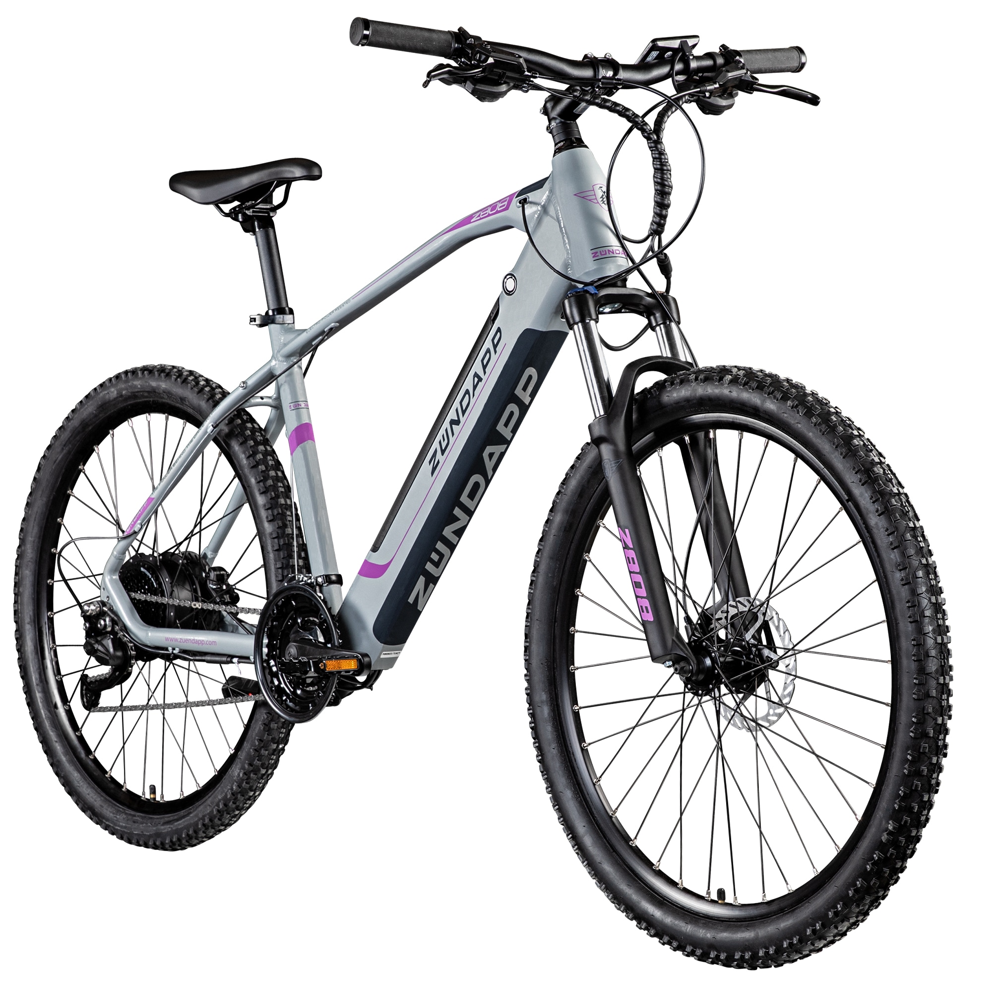 Z&uuml;ndapp Z808 E-Mountainbike f&uuml;r Damen und Herren ab 170 cm E Bike 27,5 Zoll EMTB 