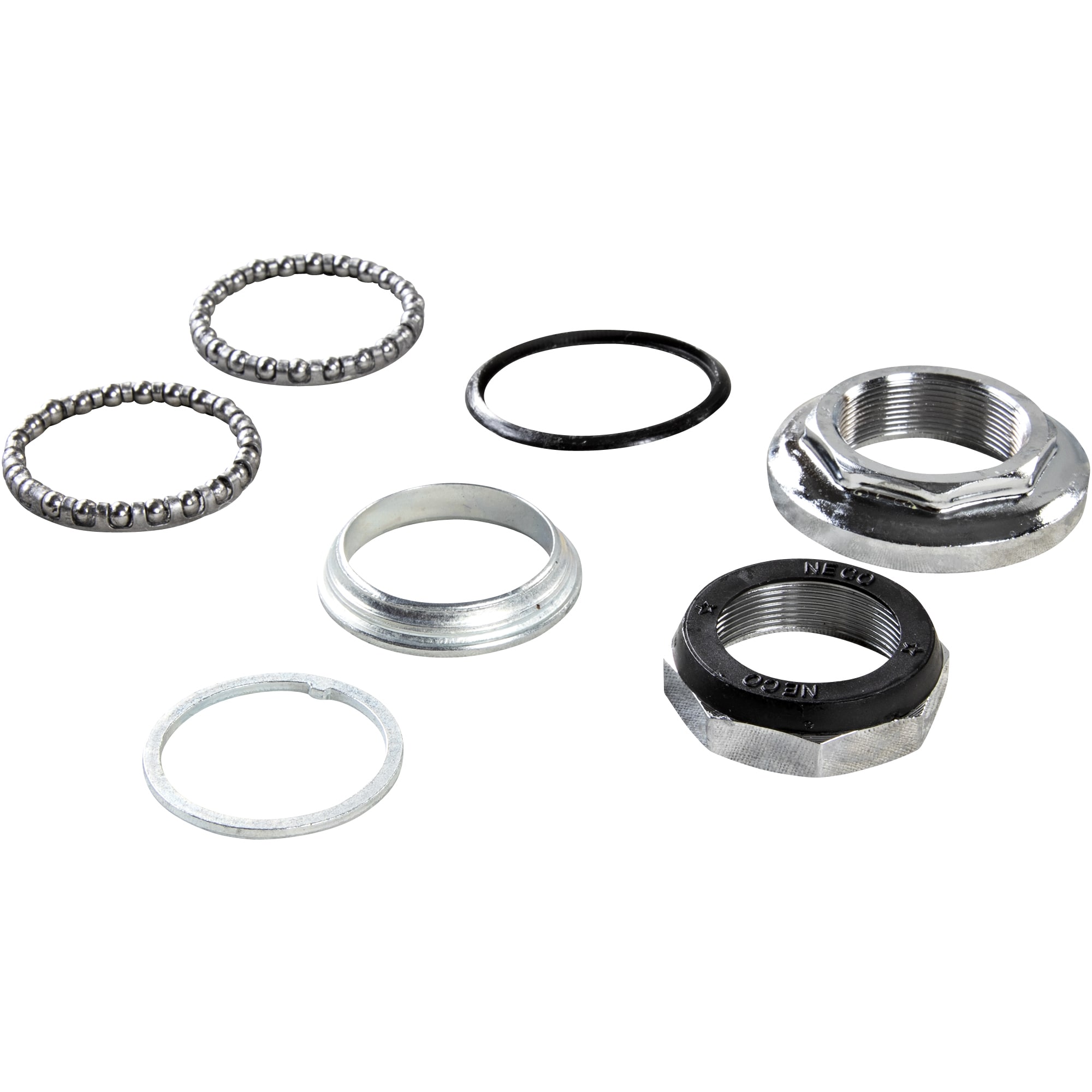 Z&uuml;ndapp Z700 Steuersatz Fahrrad 1 1/8 Zoll Lenkkopflager 25,4 mm silber Gewinde Gewindesteuersatz Lagersatz 7-teilig 