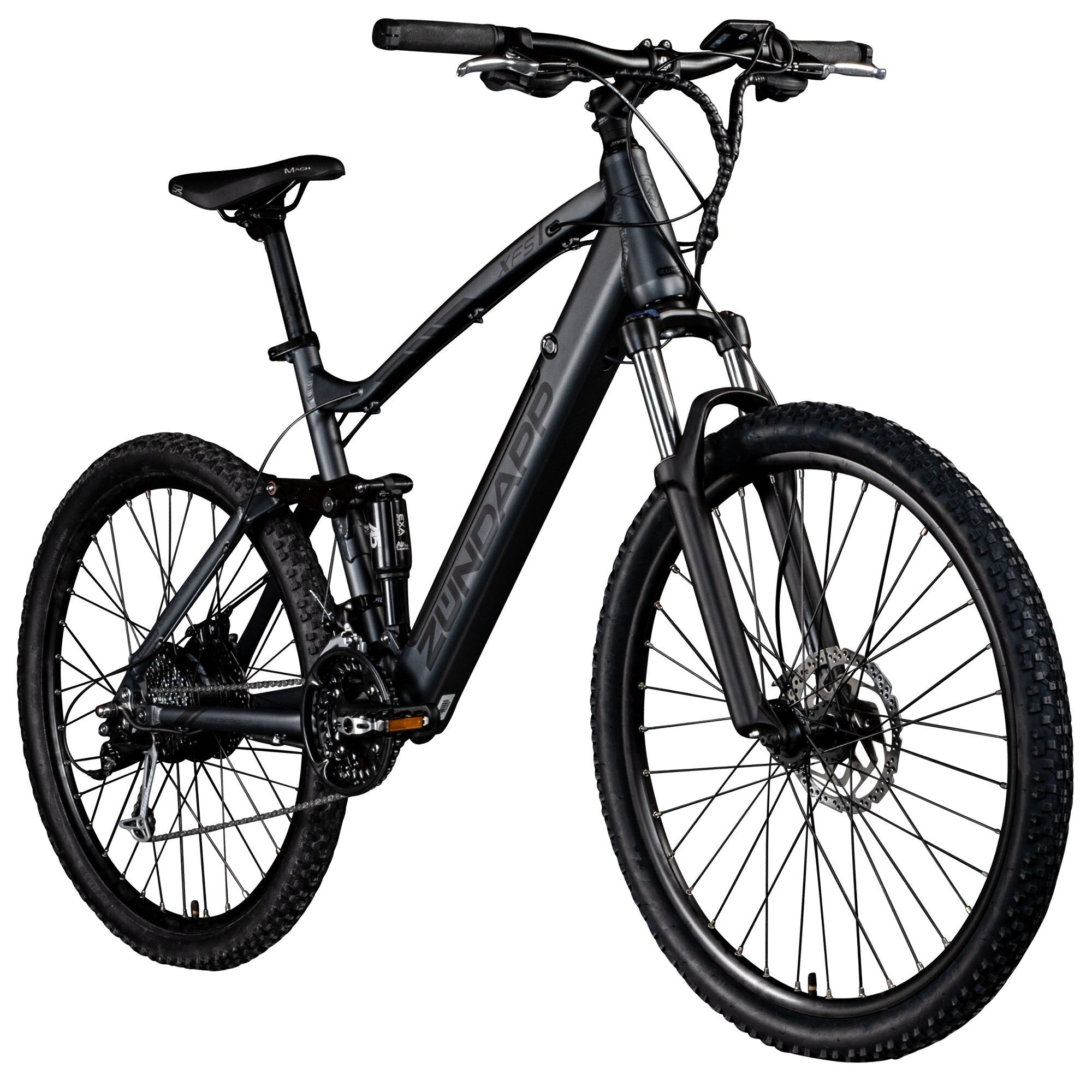 Z&uuml;ndapp XFS E-Mountainbike f&uuml;r Damen und Herren ab 170 cm E Bike 27,5 Zoll EMTB Fully schwarz 