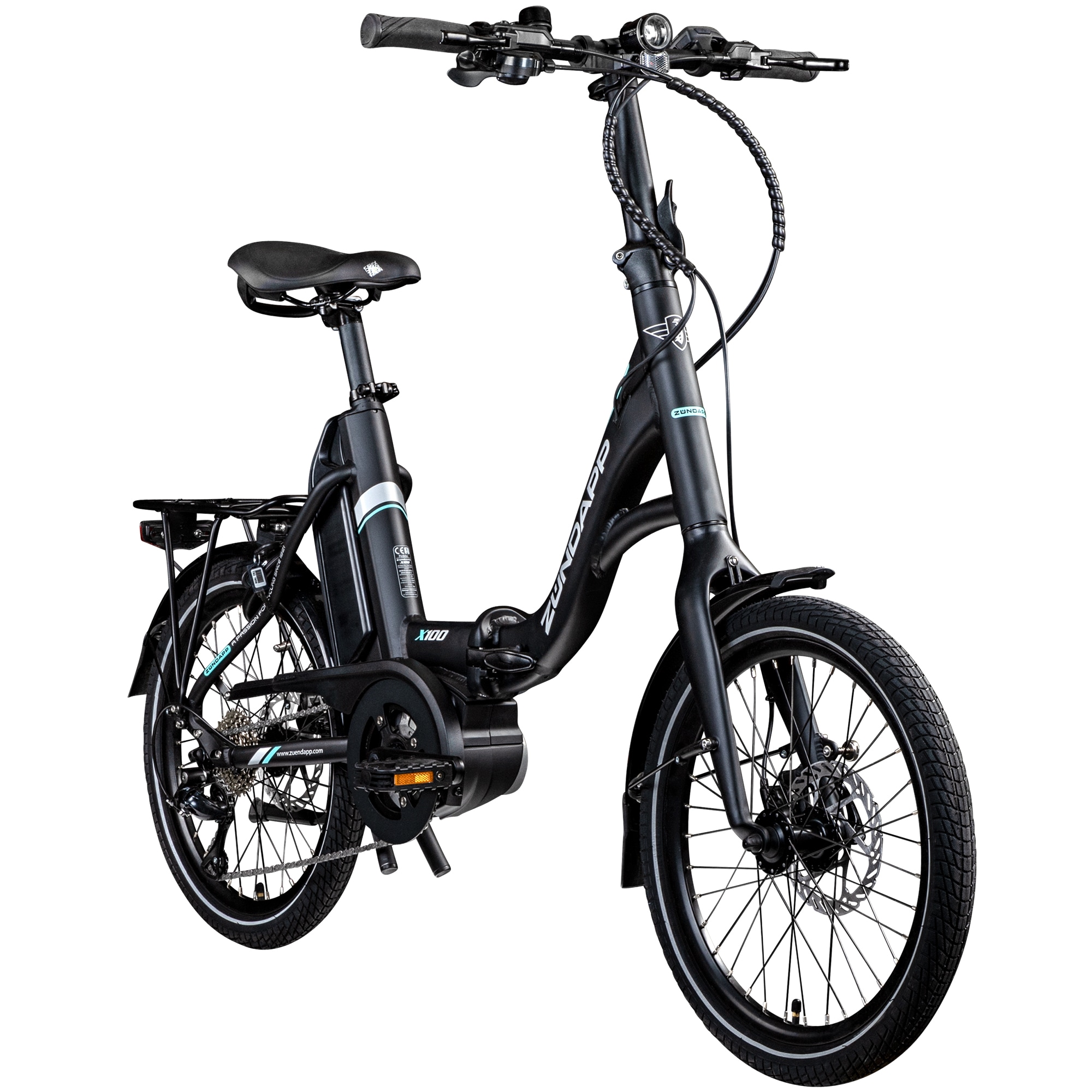 Z&uuml;ndapp X100 E Bike Klapprad Pedelec f&uuml;r Damen und Herren 150 - 190 cm Bosch 