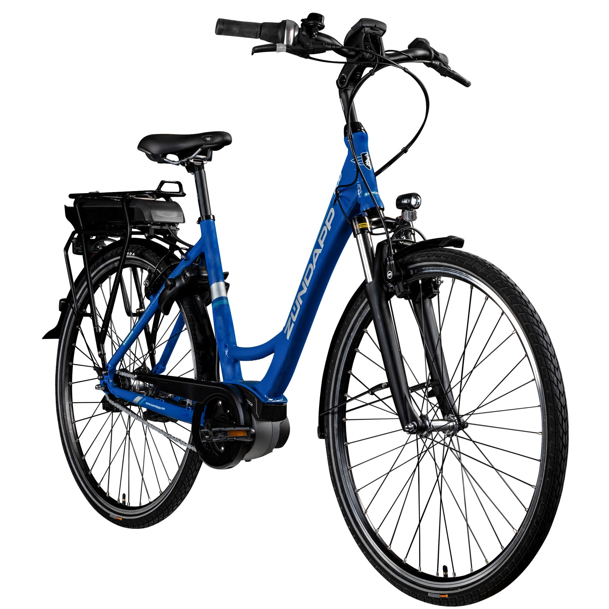 Z&uuml;ndapp X200 E Bike Damenfahrrad 155 - 180 cm Stadtrad Pedelec Bosch blau 