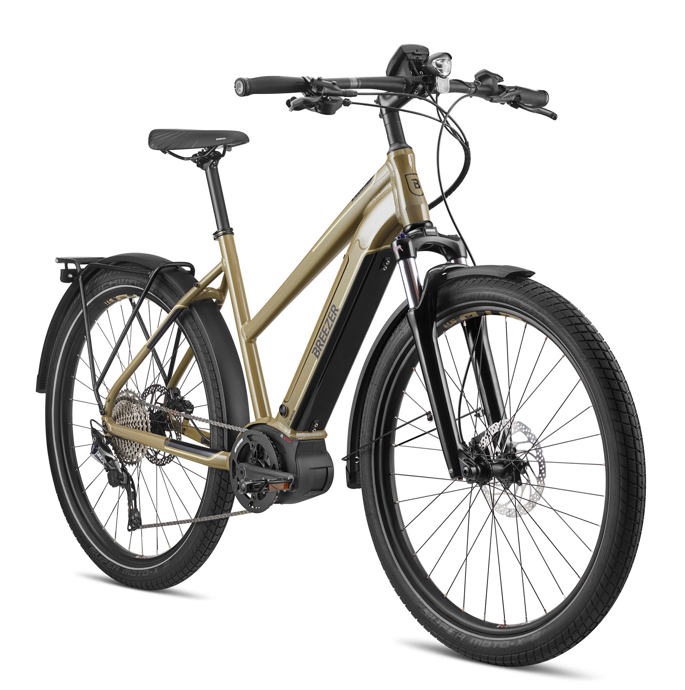 Breezer Powerwolf Evo 2.1 SM+ ST 2022 E-Bike 27,5 Zoll 175 - 185 cm Pedelec Trekking Elektrofahrrad 11 Gang 650B Trekkingrad SUV Bike mit Bosch Mittelmotor 