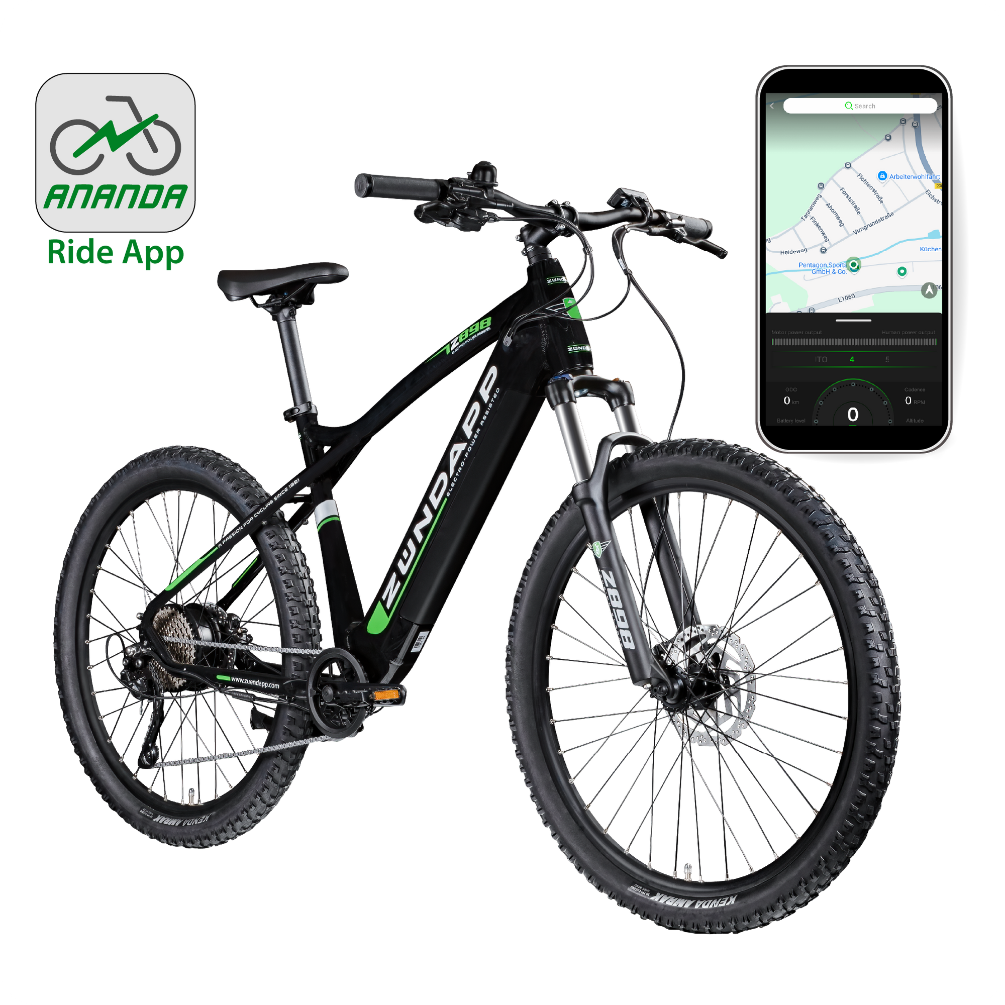 Z&uuml;ndapp Z898 E-Bike E Mountainbike 27,5 Zoll Pedelec 170 - 190 cm Hardtail MTB 10 Gang 