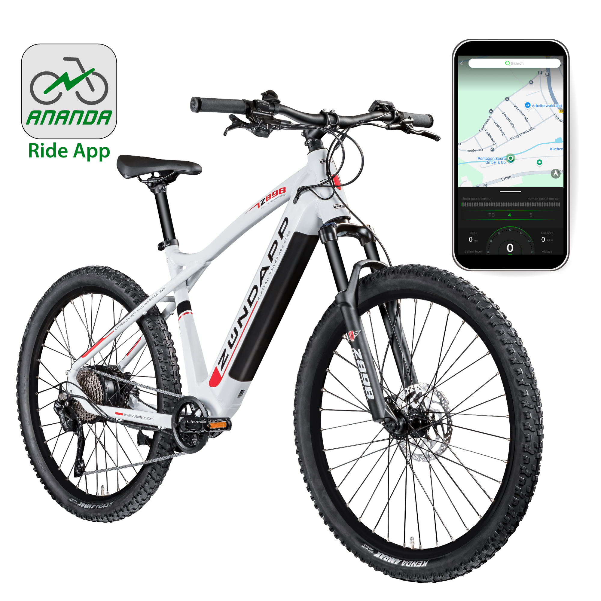 Z&uuml;ndapp Z898 E-Bike E Mountainbike 27,5 Zoll Pedelec 170 - 190 cm Hardtail MTB 10 Gang 