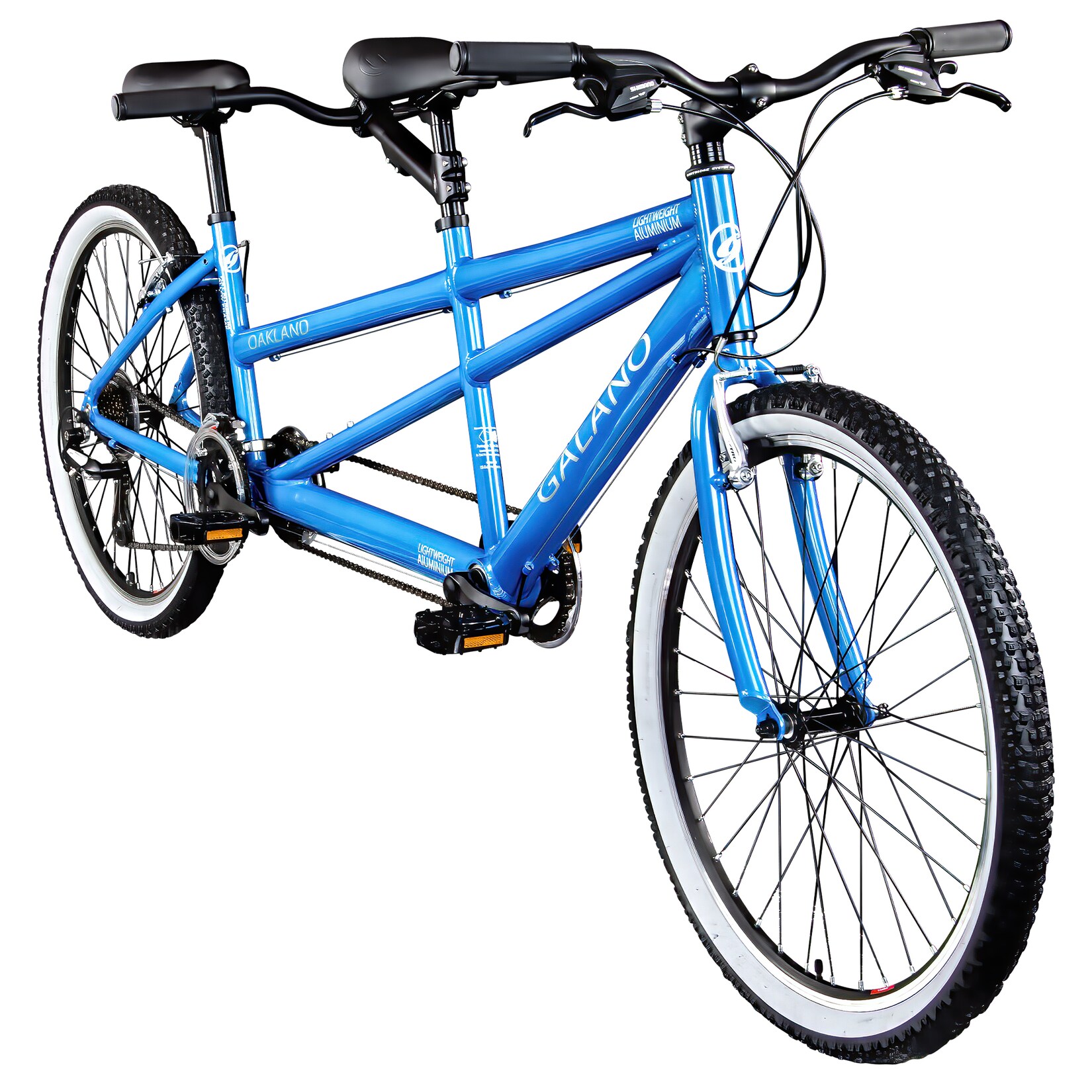 Oakland 26 Zoll Tandem Fahrrad Mountainbike Bike änge MTB Hardtail blau 48/48 cm