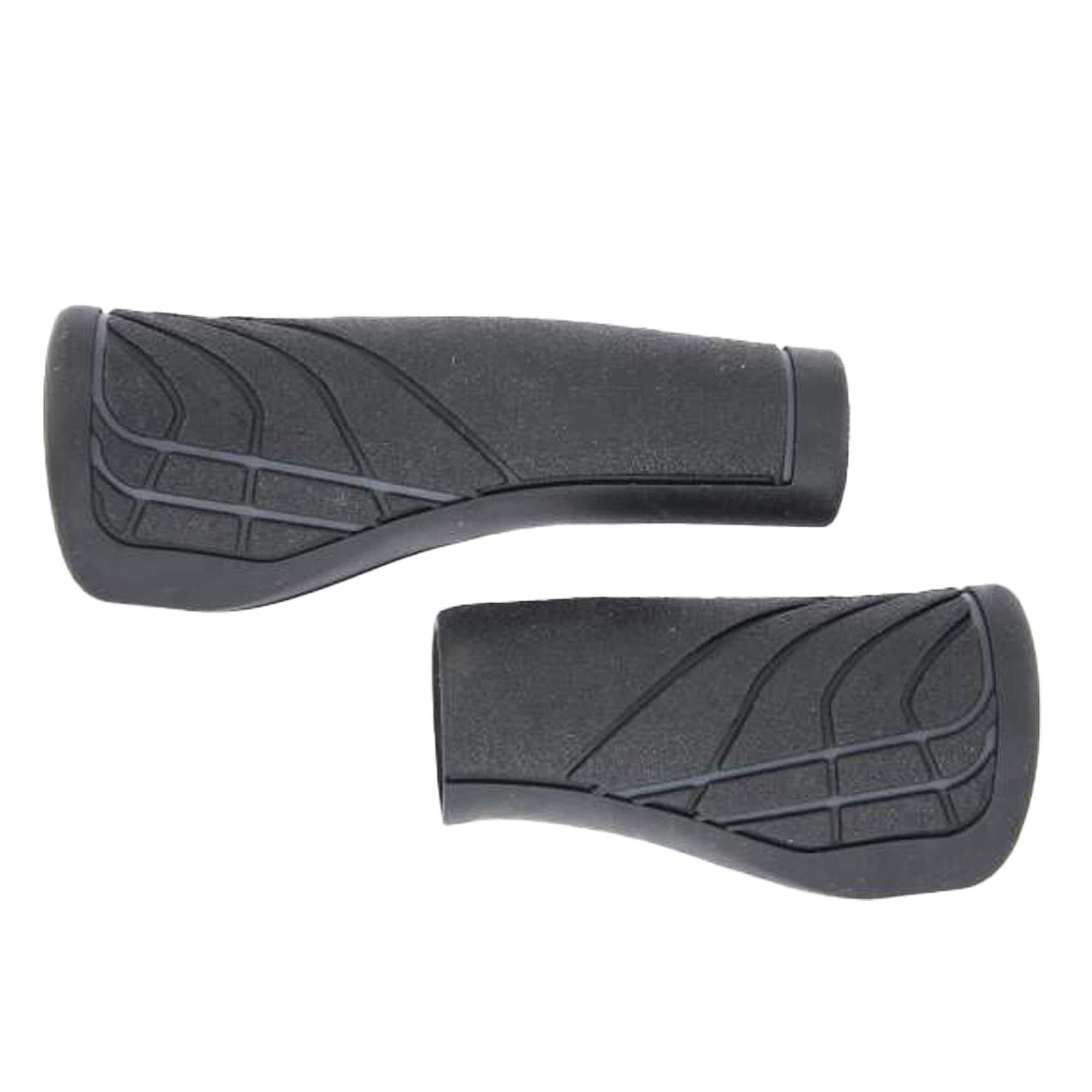 Herrmans Line Fahrradgriffe ergonomisch Fahrrad Griffe winkelverstellbare Lenkergriffe 22,2 mm (links + rechts / 124 + 90 mm) 