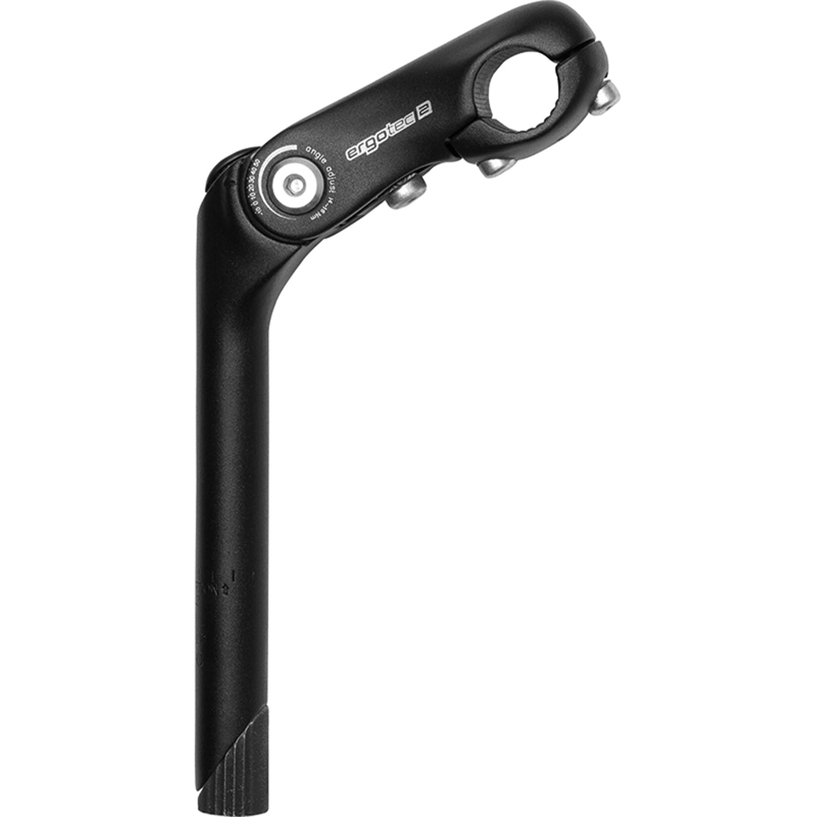 Humpert ergotec Kobra Vario Fahrradvorbau Fahrrad Lenkervorbau winkelverstellbar Vorbau schwarz matt 25,4 x 25,4 x 180/90 mm