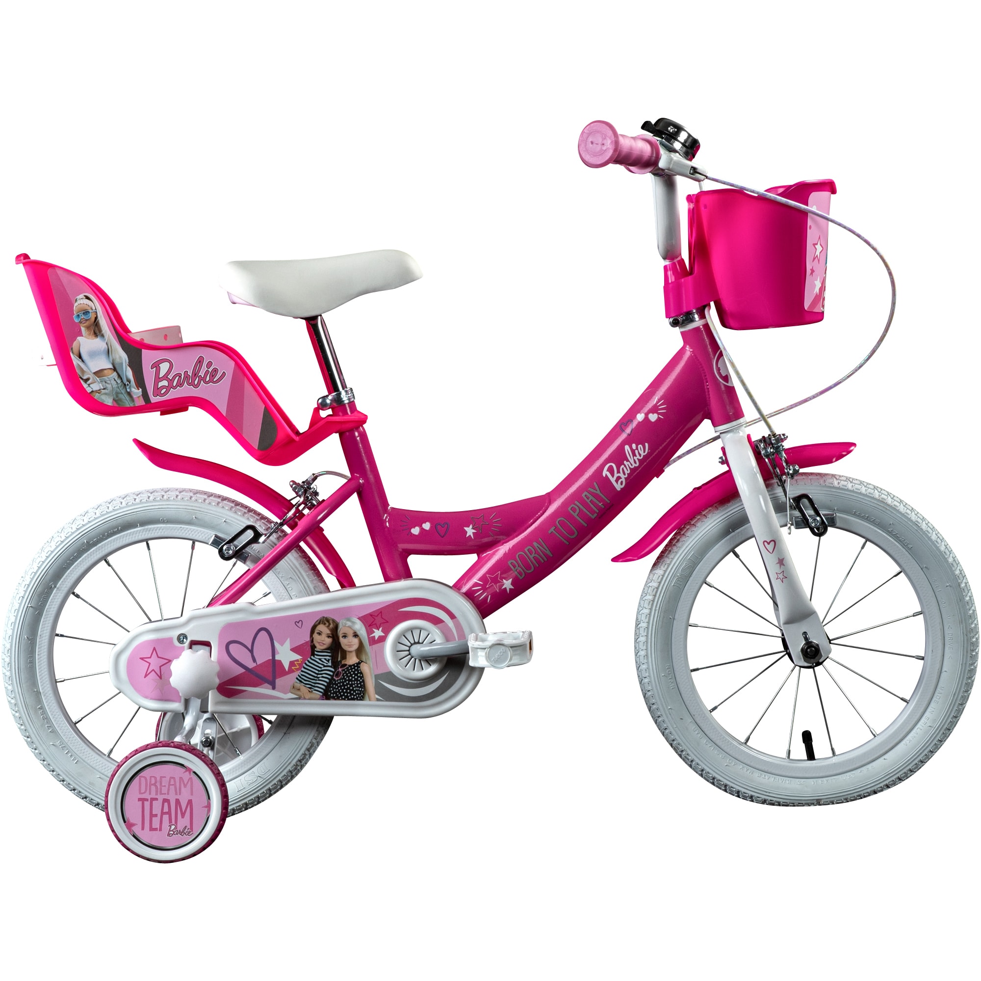 Barbie Kinderfahrrad 14 Zoll M&auml;dchenfahrrad ab 3 Jahre 110-115 cm 
