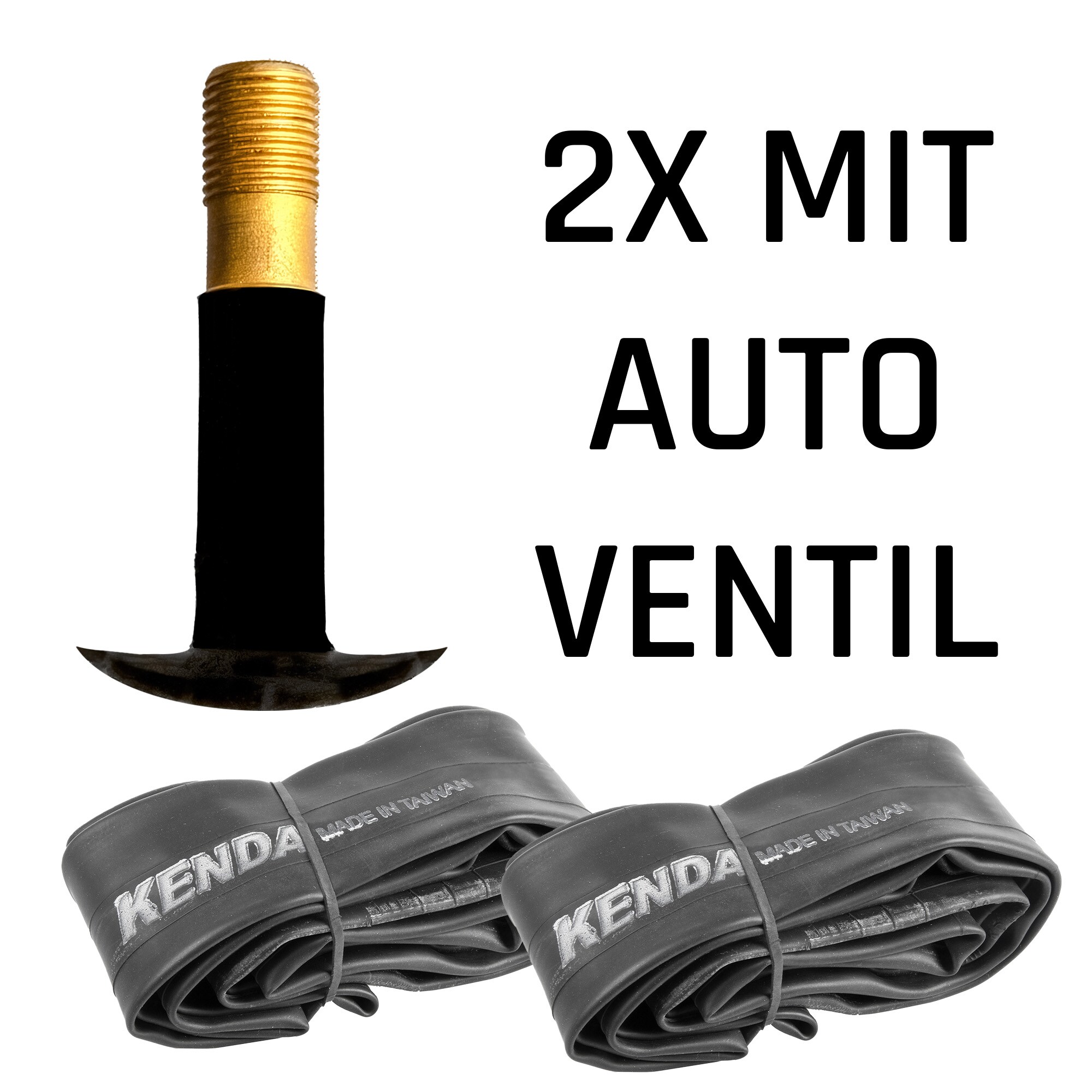 Kenda Fahrradschlauch universal Fahrrad 2 Schl&auml;uche 26" x 2,10" - 2,35" AV 35 mm 