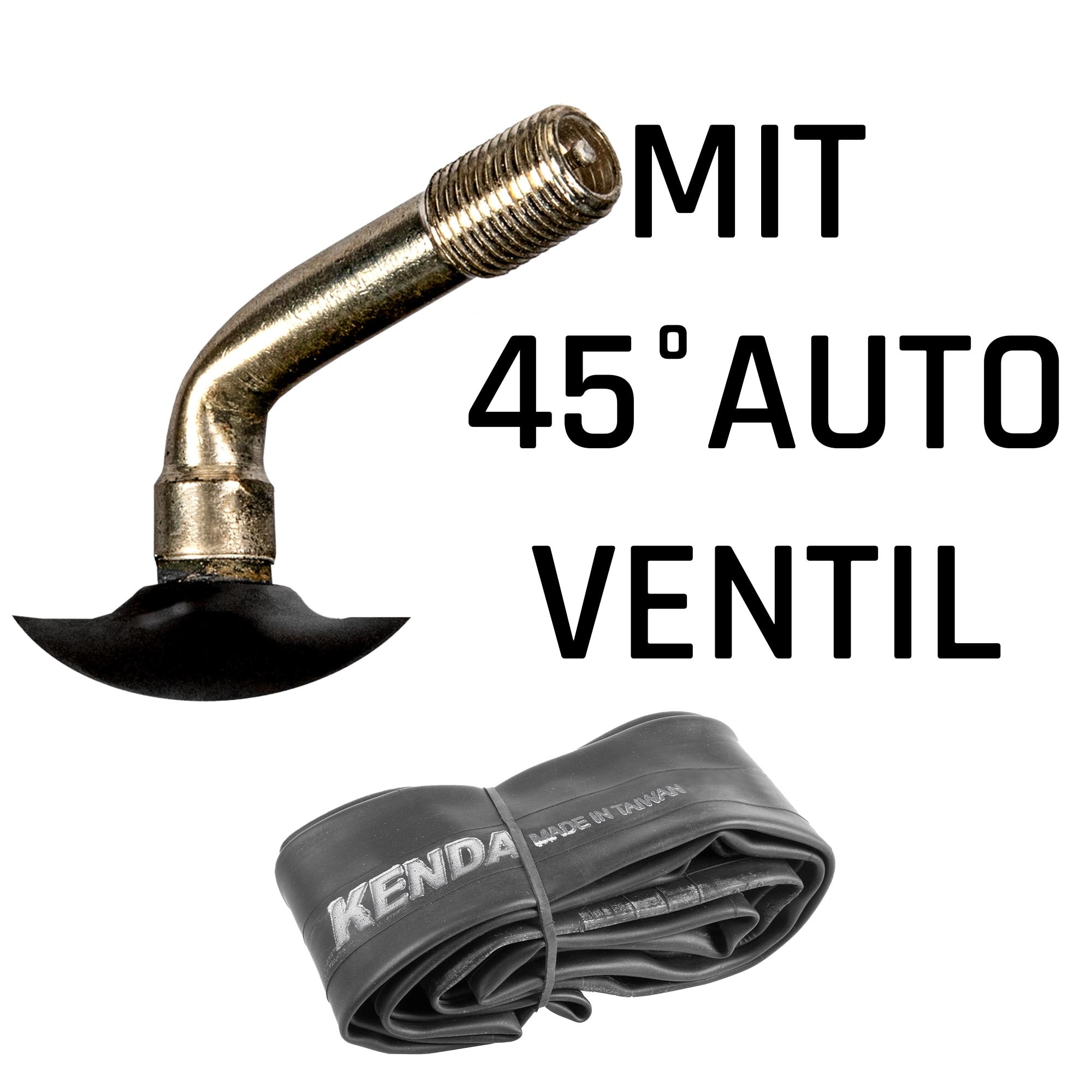 Kenda Fahrradschlauch universal Fahrrad 1 Schlauch 12,5" x 1,75" - 2,25" Autoventil 45&deg; Winkel 