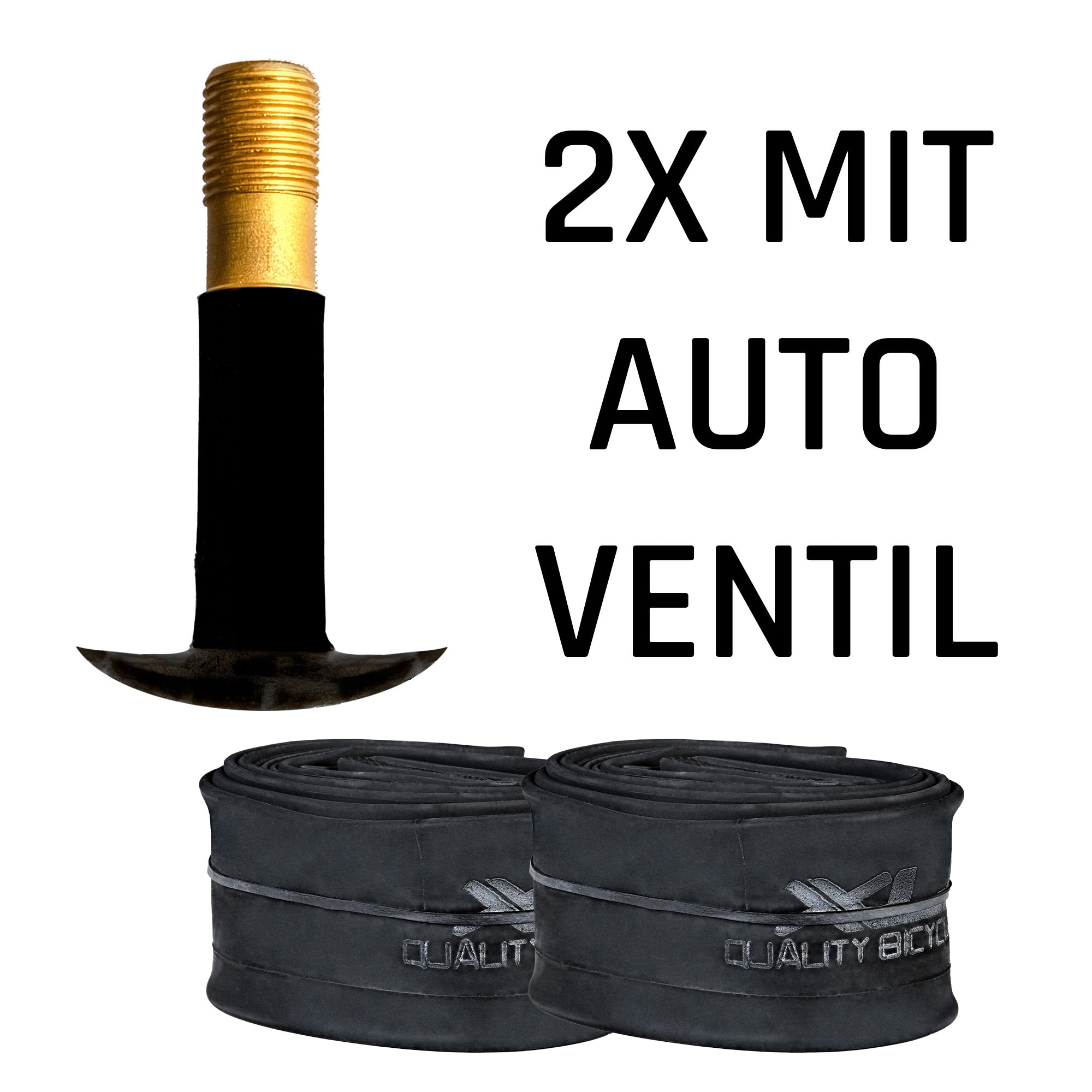 XLC Fahrradschlauch Fahrradschl&auml;uche universal Fahrrad 2 Schl&auml;uche 24" x 4,00" - 4,90" AV 33 mm 