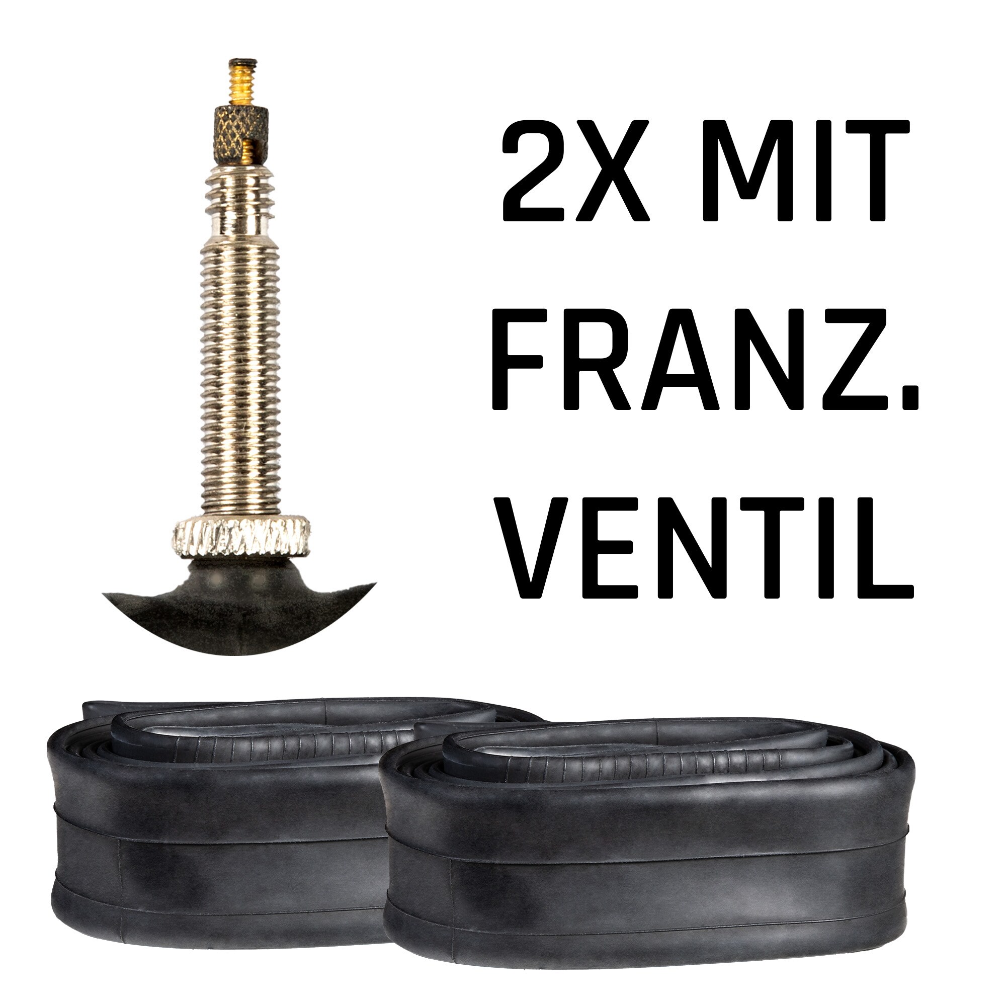 Fahrradschlauch 20 - 28 Zoll Auto Schrader Franz&ouml;sisches Ventil 