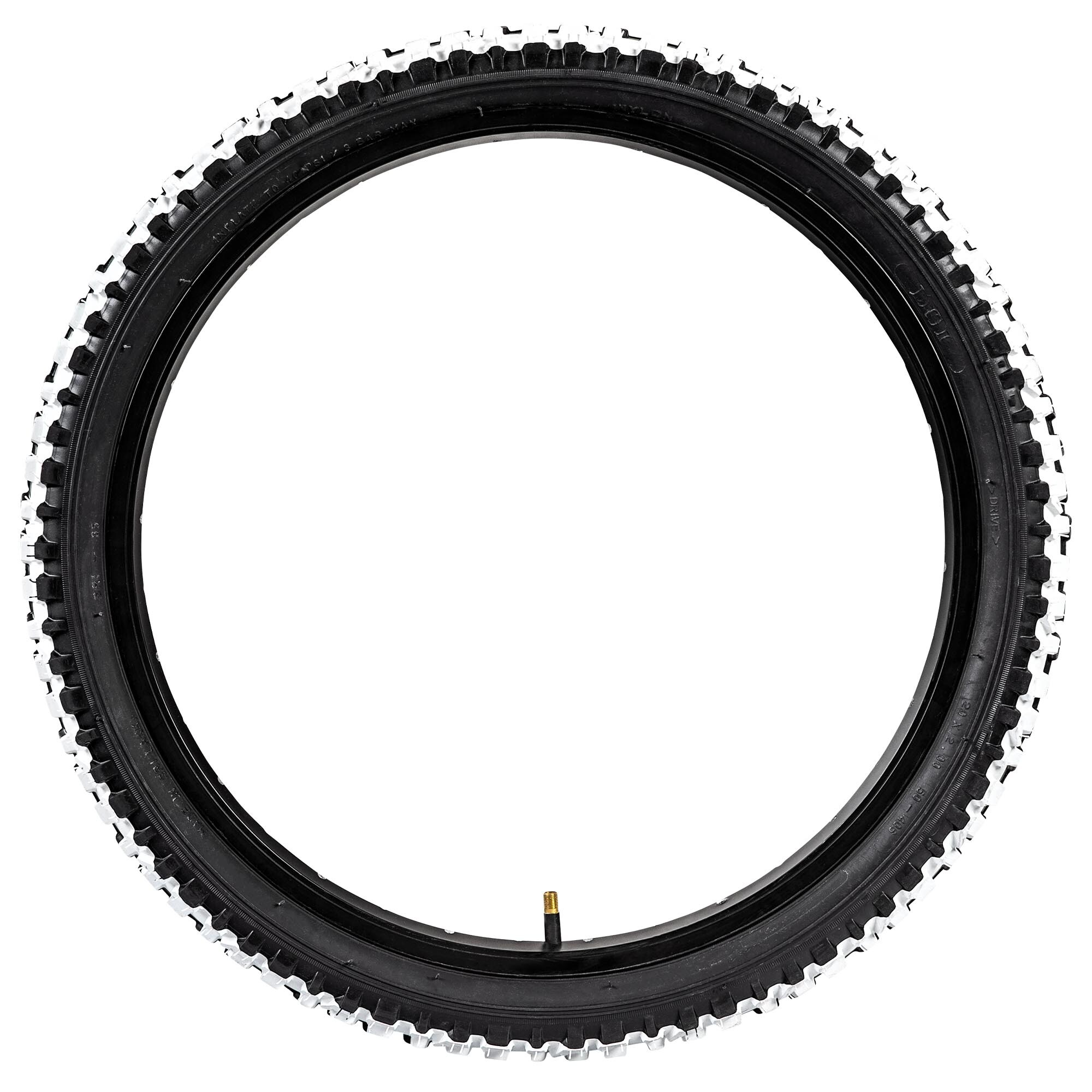 DSI Fahrradreifen MTB Fahrrad Mountainbike 2 Reifen 20 x 2,0" schwarz/wei&szlig; 