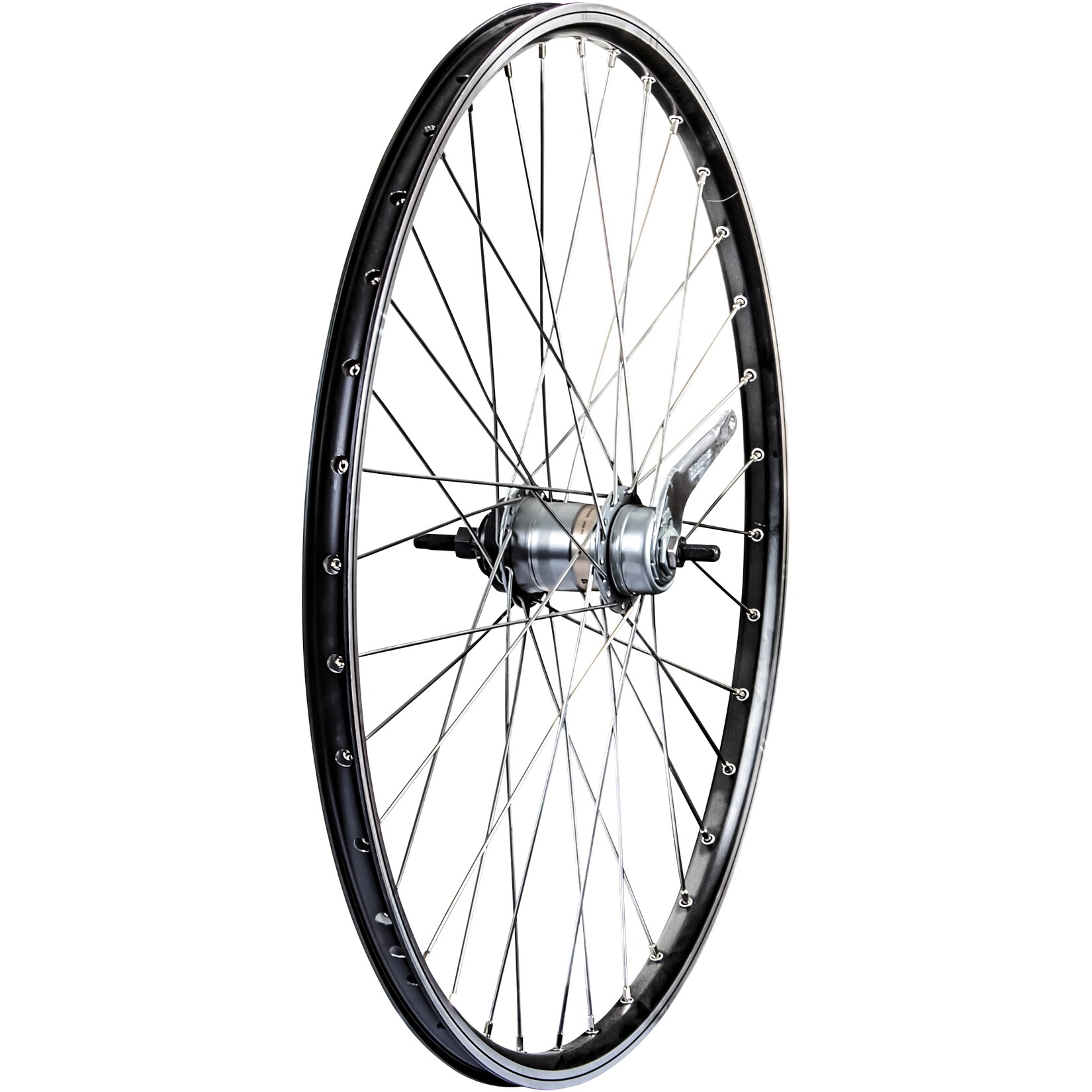 Green 2.7 Hinterrad 26 Zoll Laufrad mit Shimano Nexus SG-3C41 Getriebenabe Felge Hohlkammerfelge hinten schwarz/silber