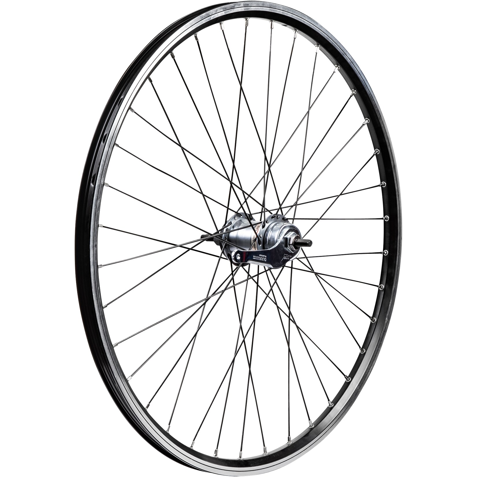 Green 2.7 Hinterrad 26 Zoll Laufrad mit Shimano Nexus SG-3C41 Getriebenabe Felge Hohlkammerfelge hinten schwarz/schwarz