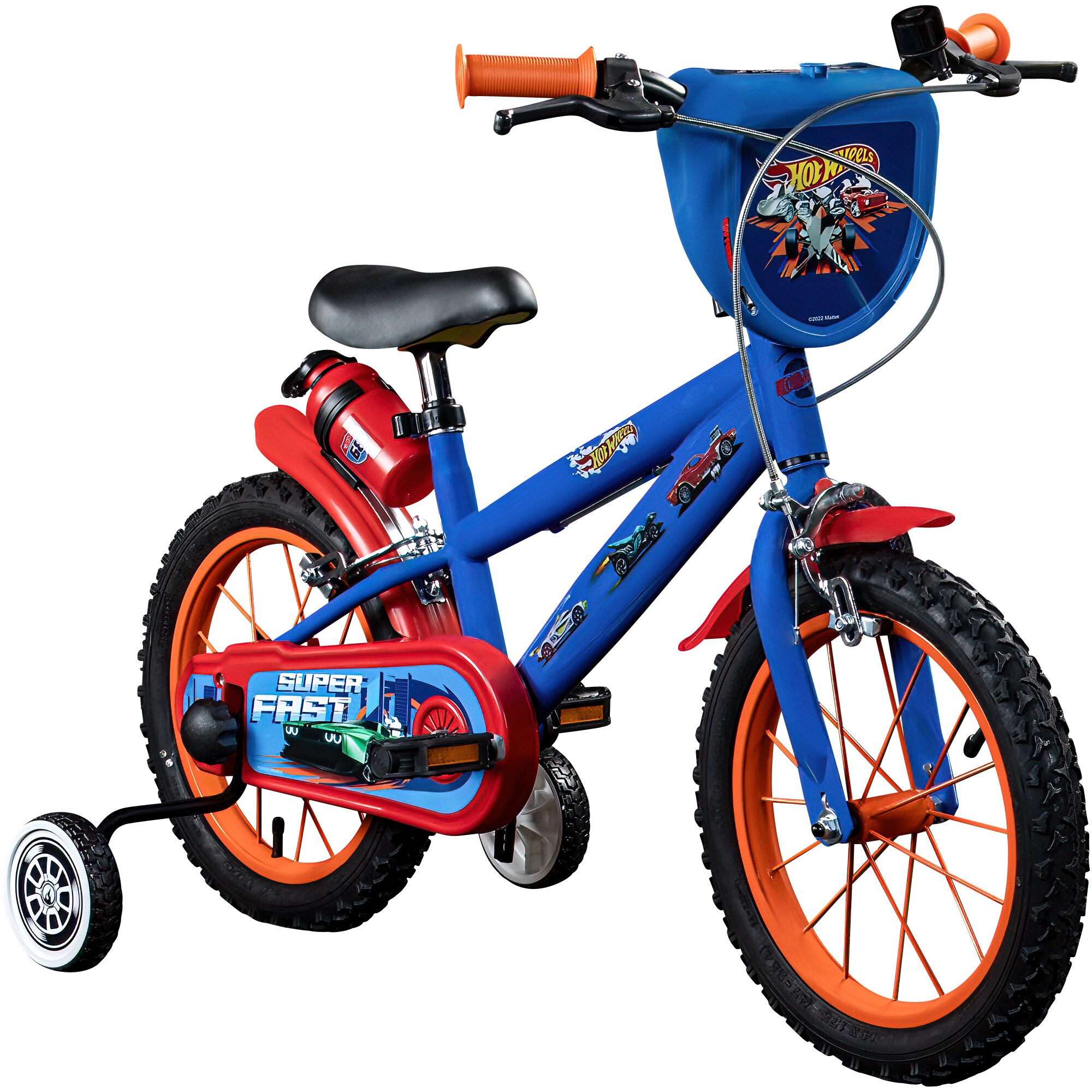 Hot Wheels Kinderfahrrad 14 Zoll f&uuml;r M&auml;dchen und Jungen 100-115 cm oder ab 4 Jahre Kinder Fahrrad mit St&uuml;tzr&auml;der 