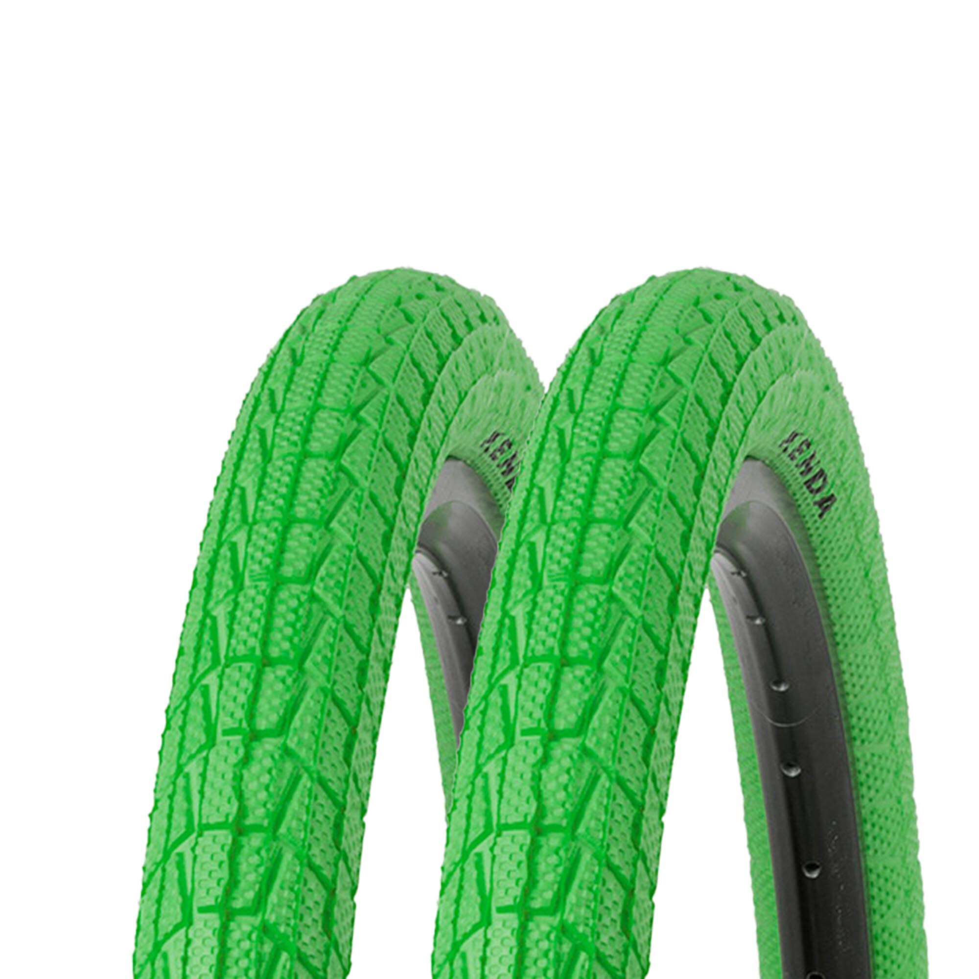 Kenda Krackpot Colour Fahrradreifen BMX Kinderfahrrad 2 Reifen gr&uuml;n 