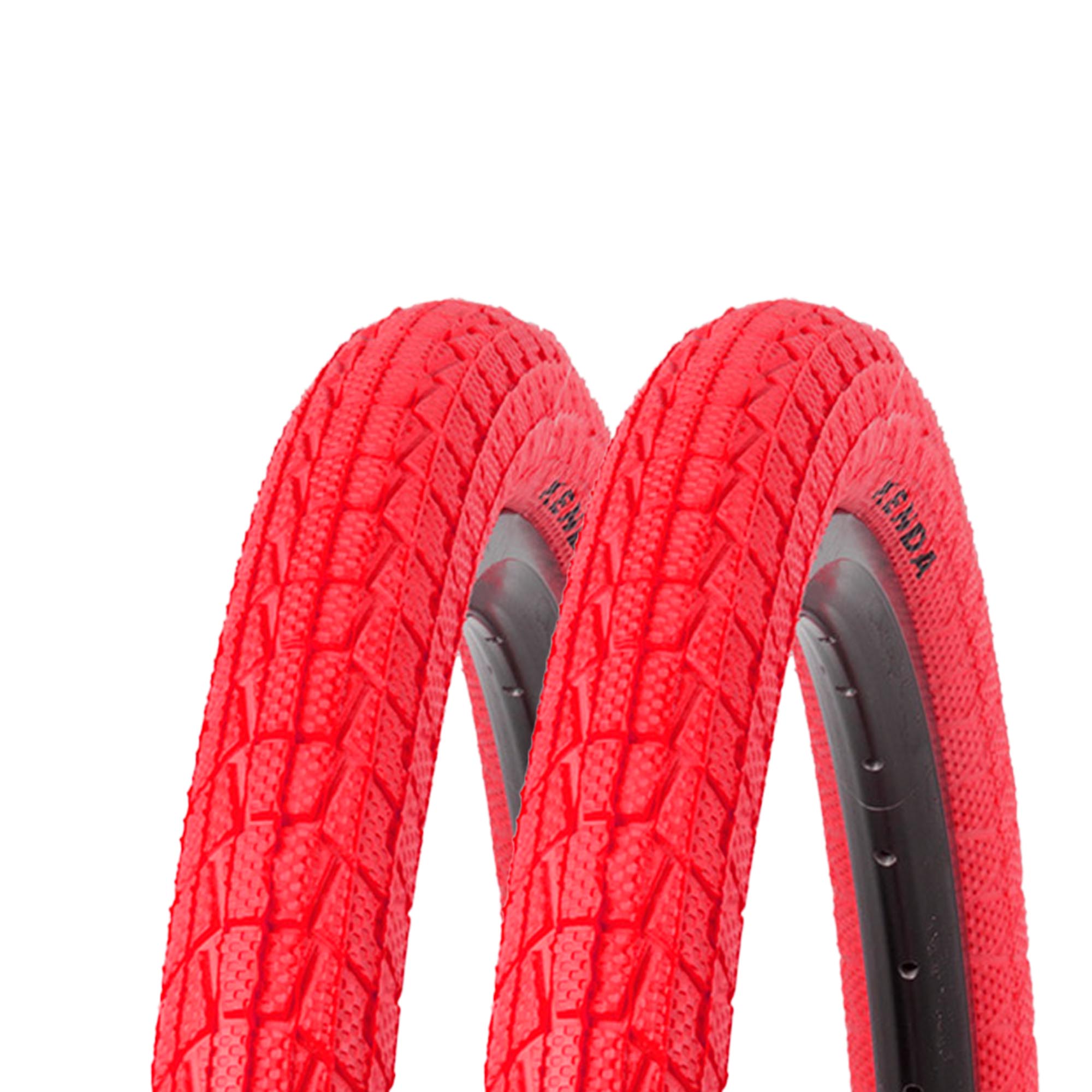 Kenda Krackpot Colour Fahrradreifen BMX Kinderfahrrad 2 Reifen rot 