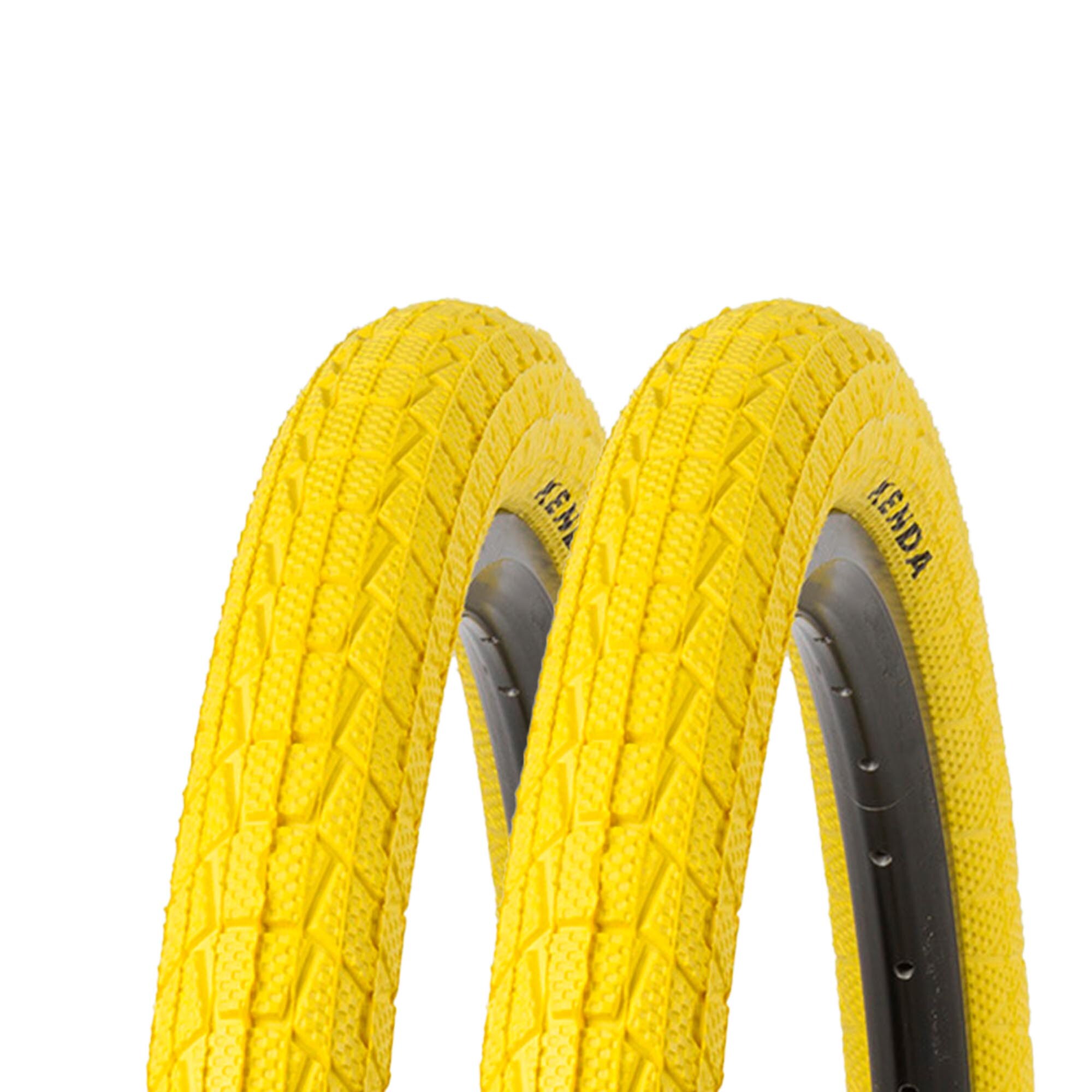 Kenda Krackpot Colour Fahrradreifen BMX Kinderfahrrad 2 Reifen gelb 