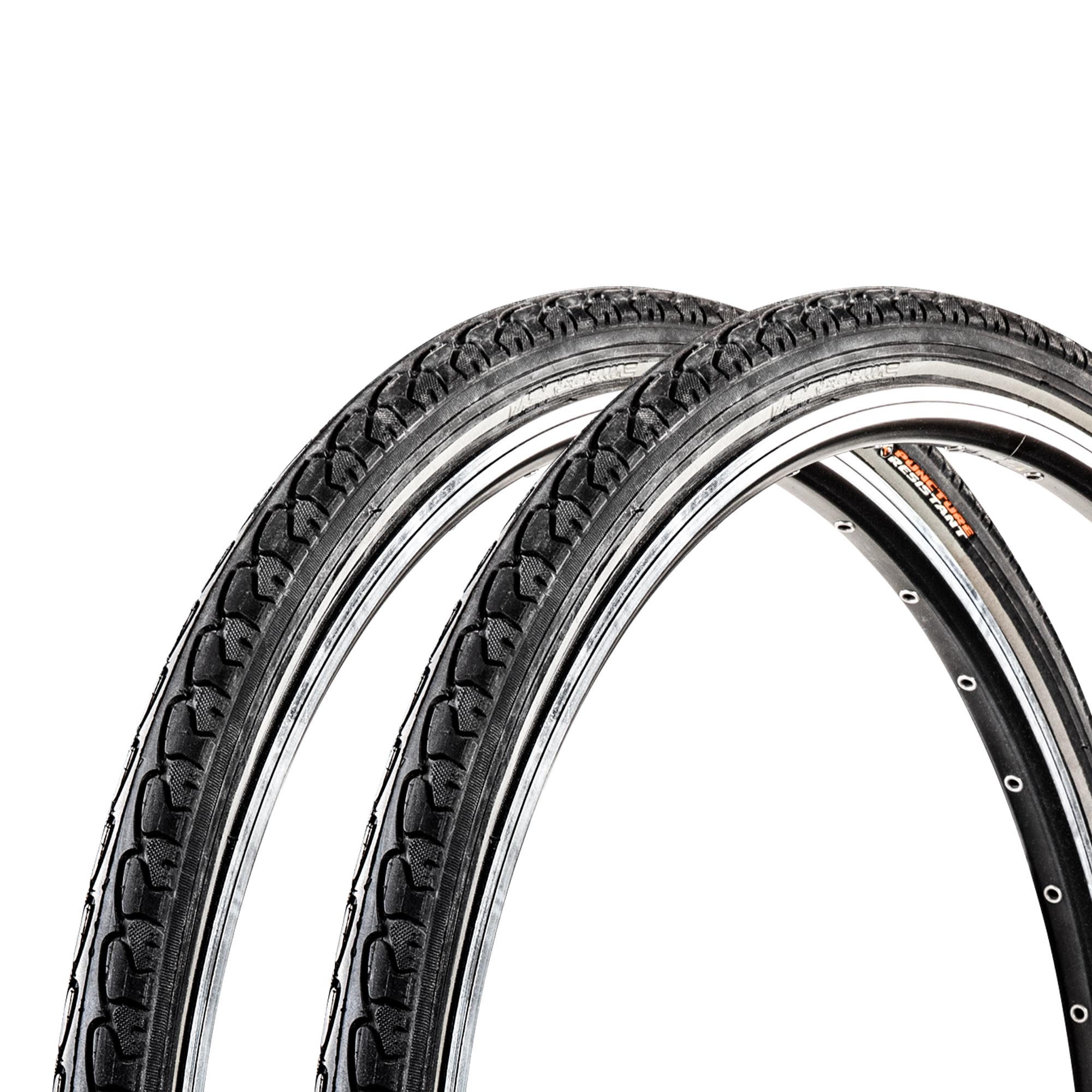 Meghna Fahrradreifen City Trekking Tour 2 Reifen 28 x 1,5" schwarz Reflex glatter Mittelstreifen 
