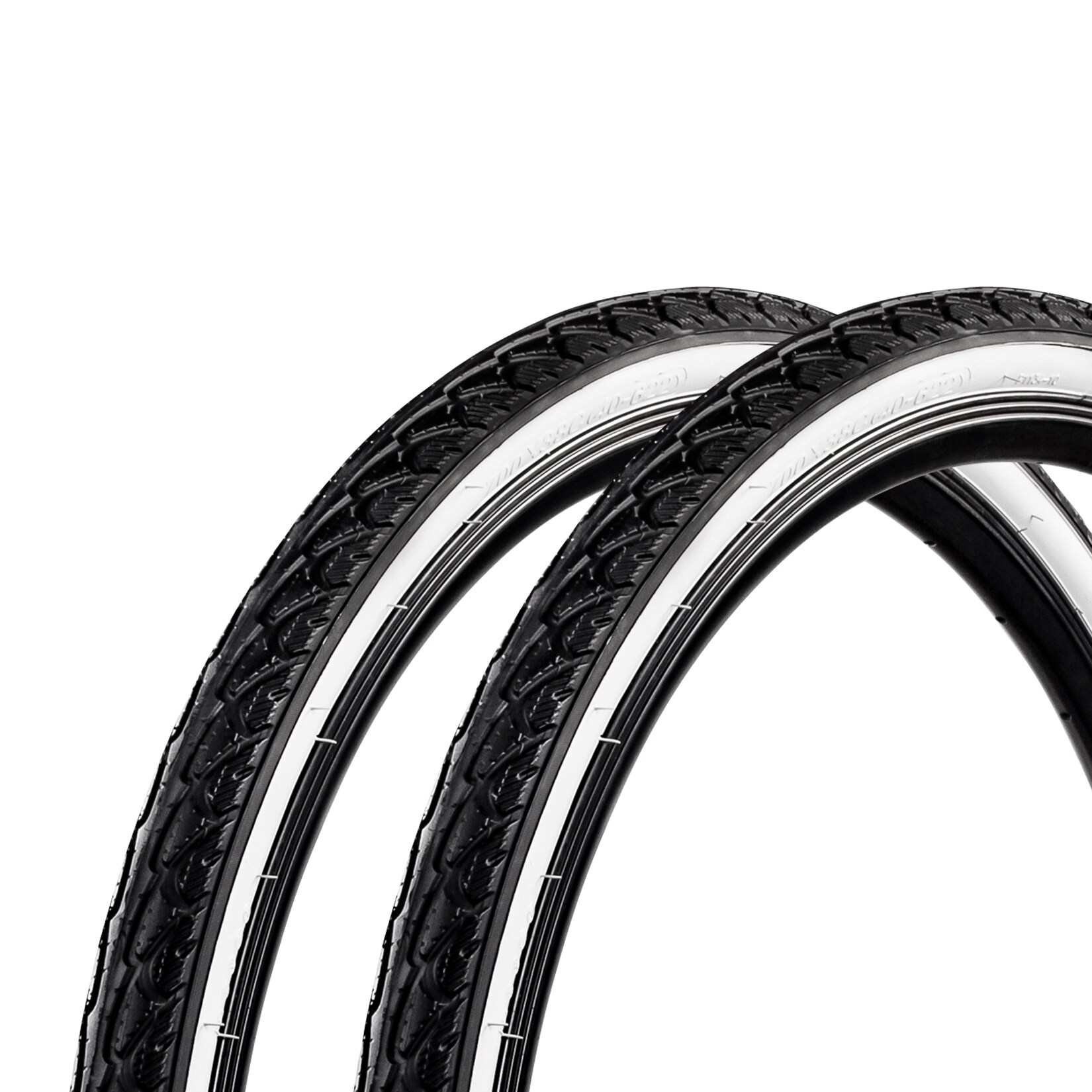 Fahrradreifen Drahtreifen Whitewall Cityreifen 2 Reifen 28 x 1,5" schwarz/weiß