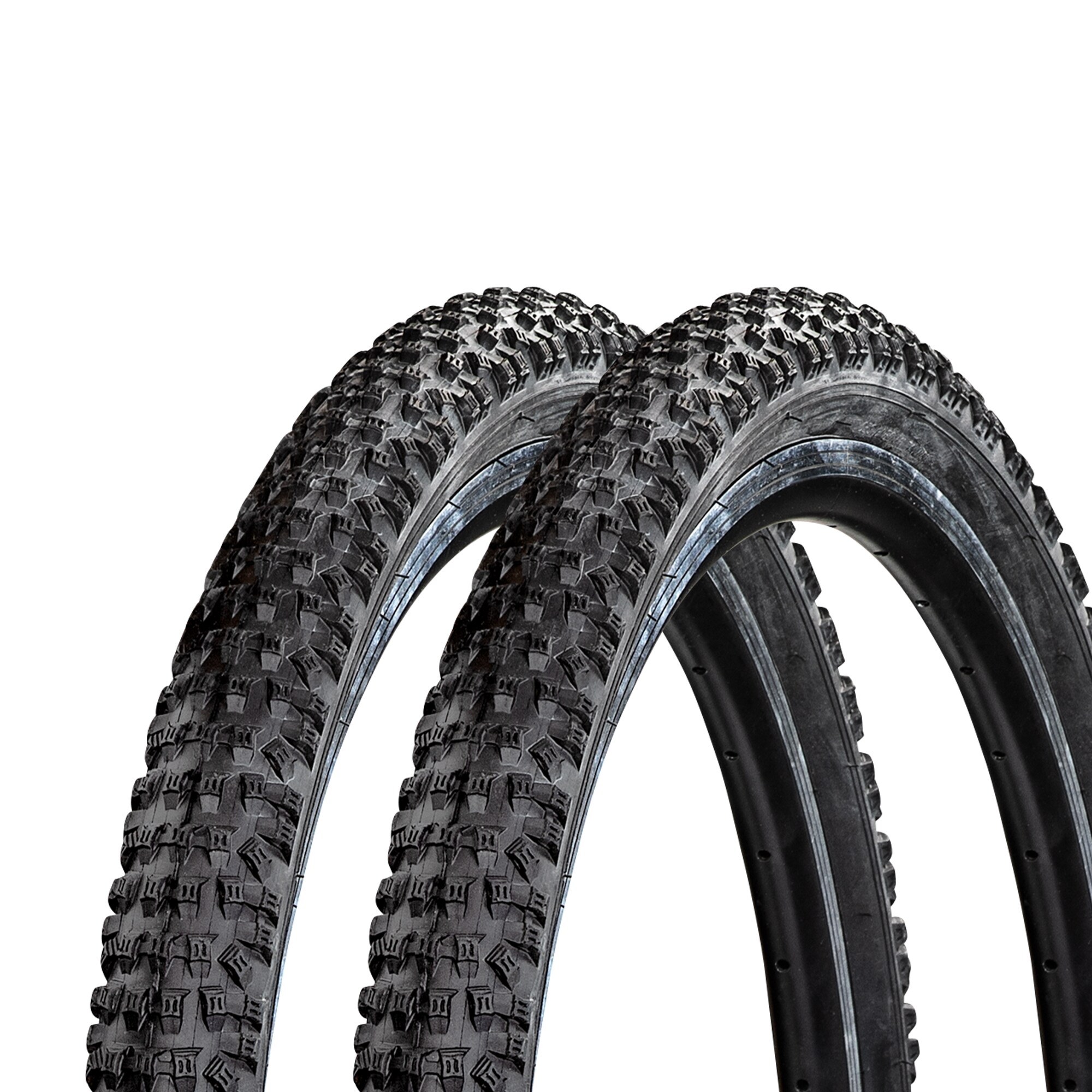 MTraxx Fahrradreifen Mountainbike Fahrrad MTB 2 Reifen schwarz 24 x 2,1" 