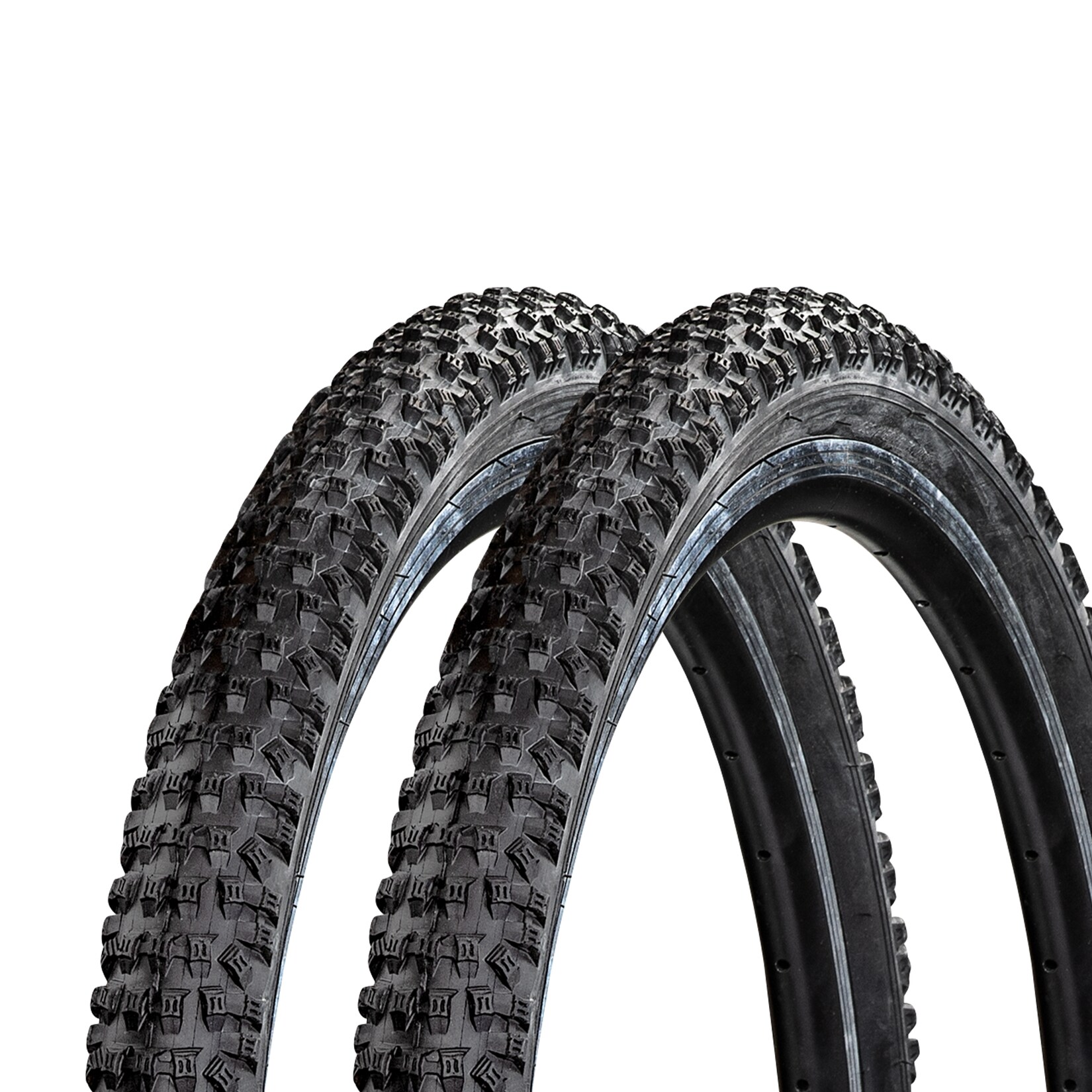 MTraxx Fahrradreifen Mountainbike Fahrrad MTB 2 Reifen schwarz 24 x 2,1"