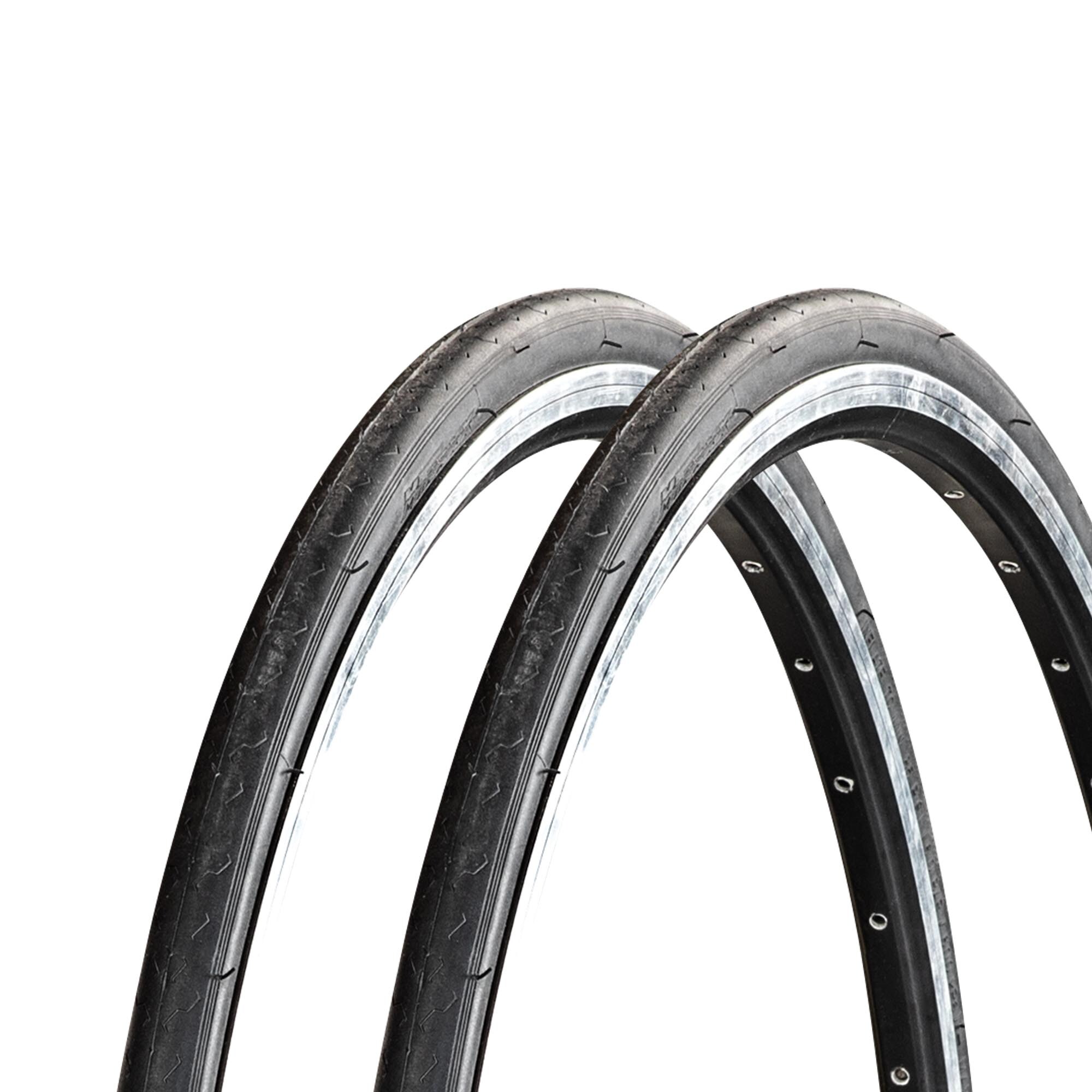 MTraxx Singlespeed Fahrradreifen Fixie Fahrrad Mantel 2 Reifen schwarz 700x23c 