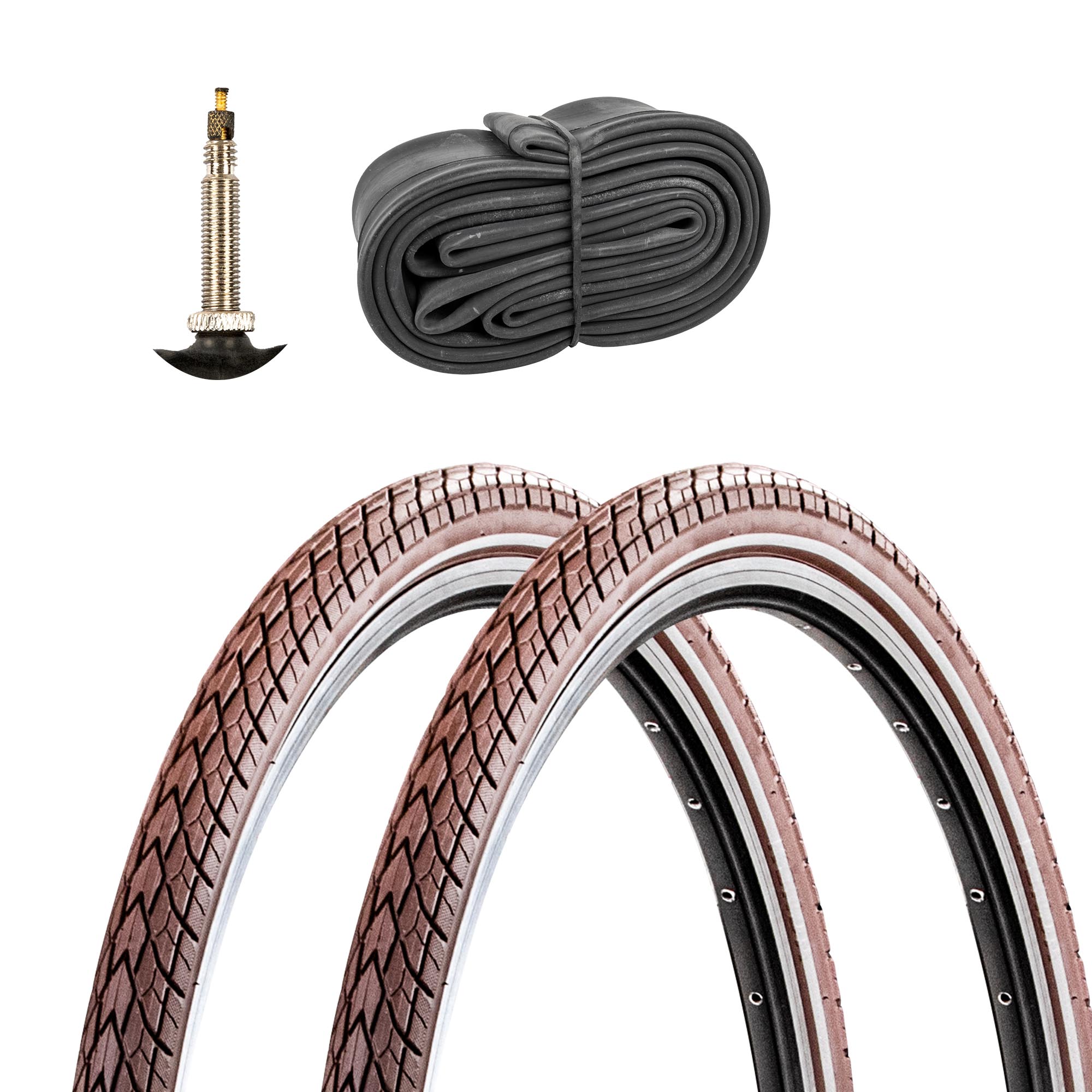 Kenda Khan Fahrradreifen Trekkingrad Damen Fahrrad Cityrad 1 Reifen 700 x 40c braun Reflex ohne Pannenschutz 