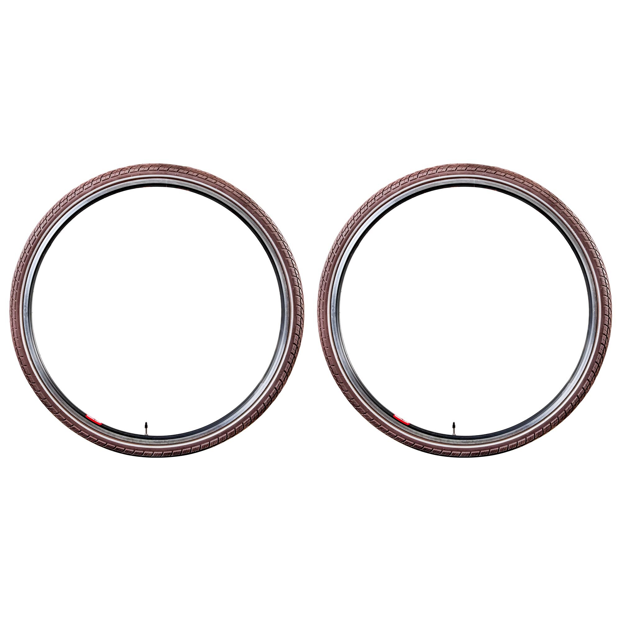 Kenda Khan Fahrradreifen Trekkingrad Damen Fahrrad Cityrad 2 Reifen 700 x 40c braun Reflex ohne Pannenschutz 