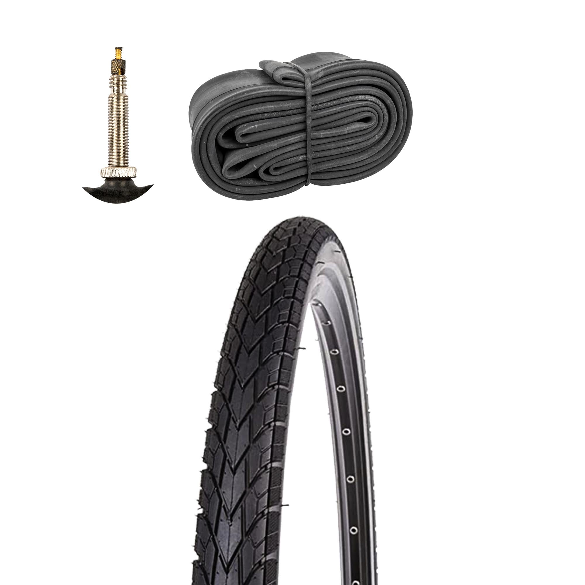 Kenda Khan Fahrradreifen Trekkingrad Damen Fahrrad Cityrad 1 Reifen 700 x 40c schwarz Reflex Pannenschutz mit Schlauch FV 