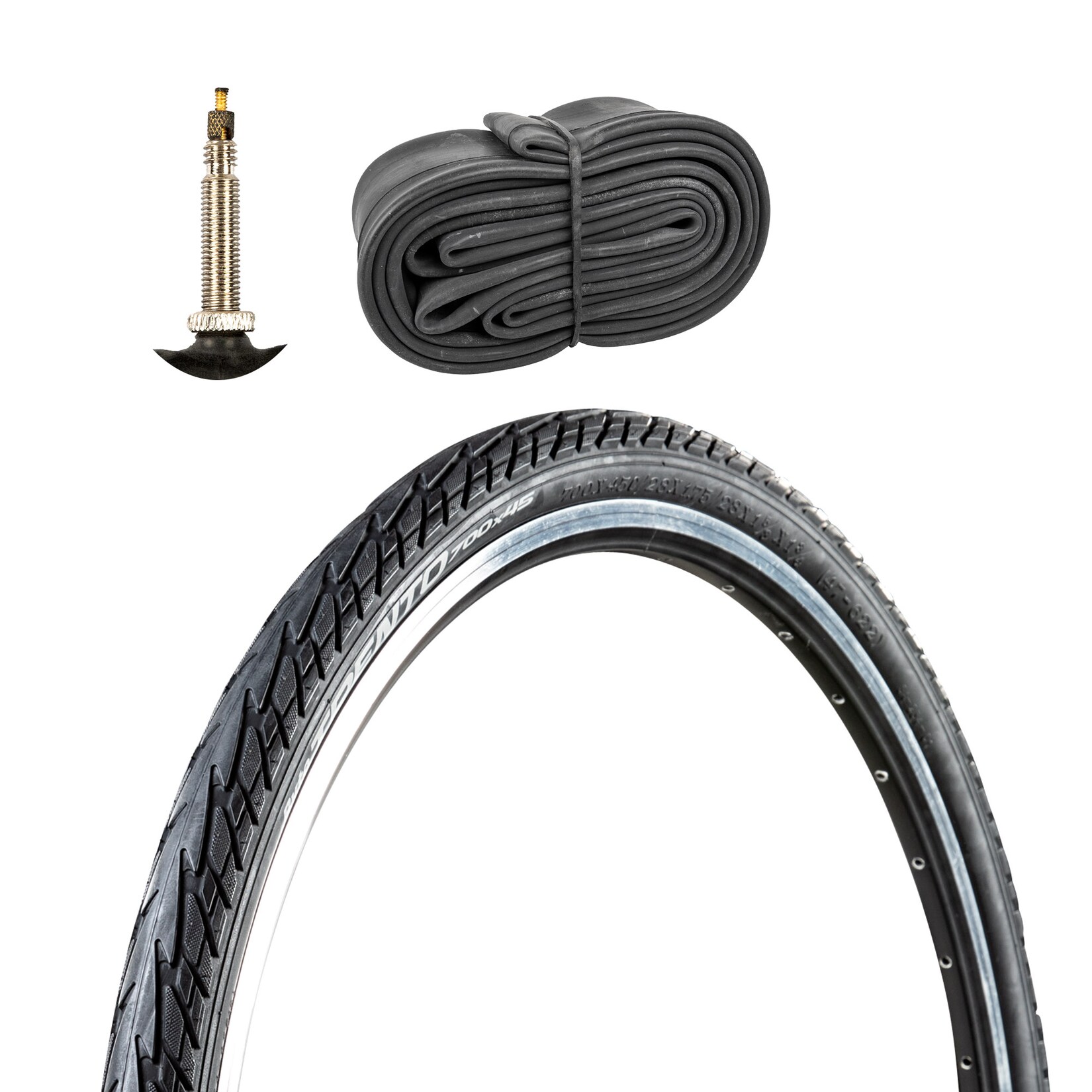 Deli Tire Byte Trento Fahrradreifen 28" x 1,75" City Trekking Fahrrad 1 Reifen mit Schlauch FV