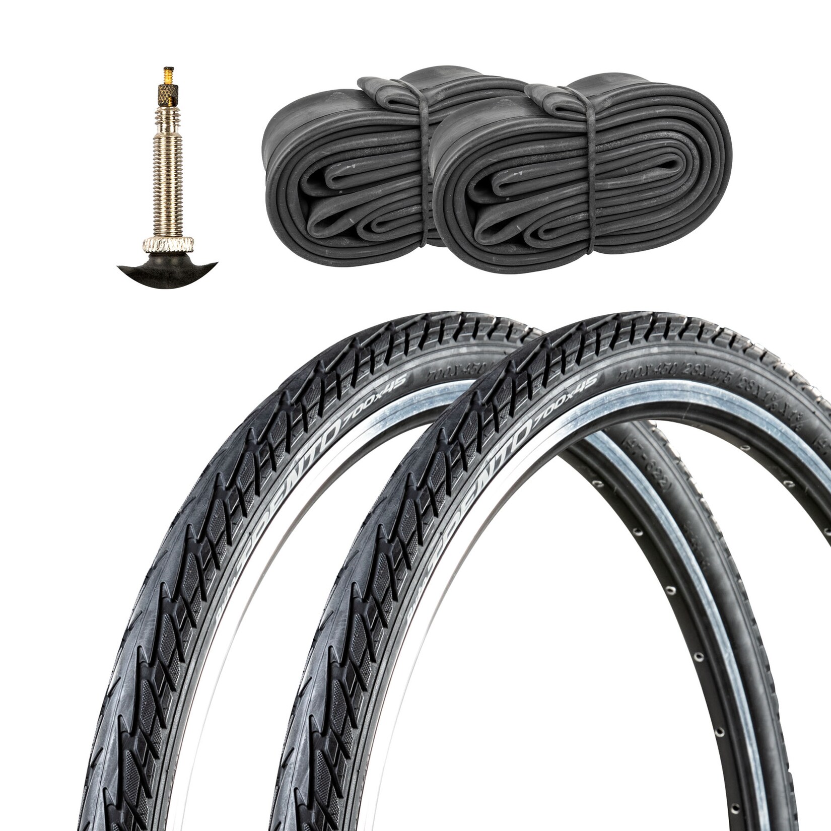 Deli Tire Byte Trento Fahrradreifen 28" x 1,75" City Trekking Fahrrad 2 Reifen mit Schlauch AV