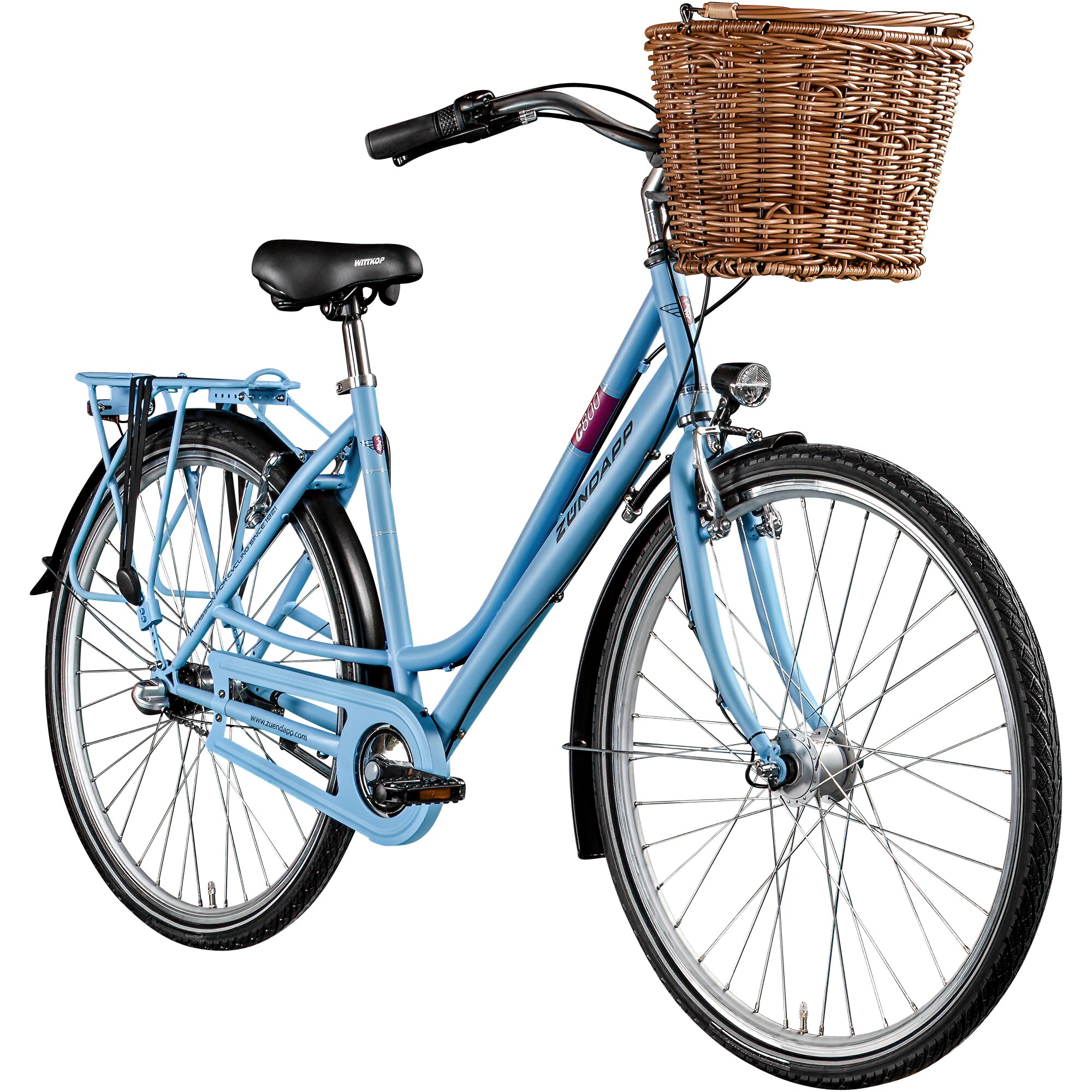 Z&uuml;ndapp C800 Damenfahrrad 28 Zoll mit Nabenschaltung 3 Gang retro Citybike 155 - 175 cm pastellblau 