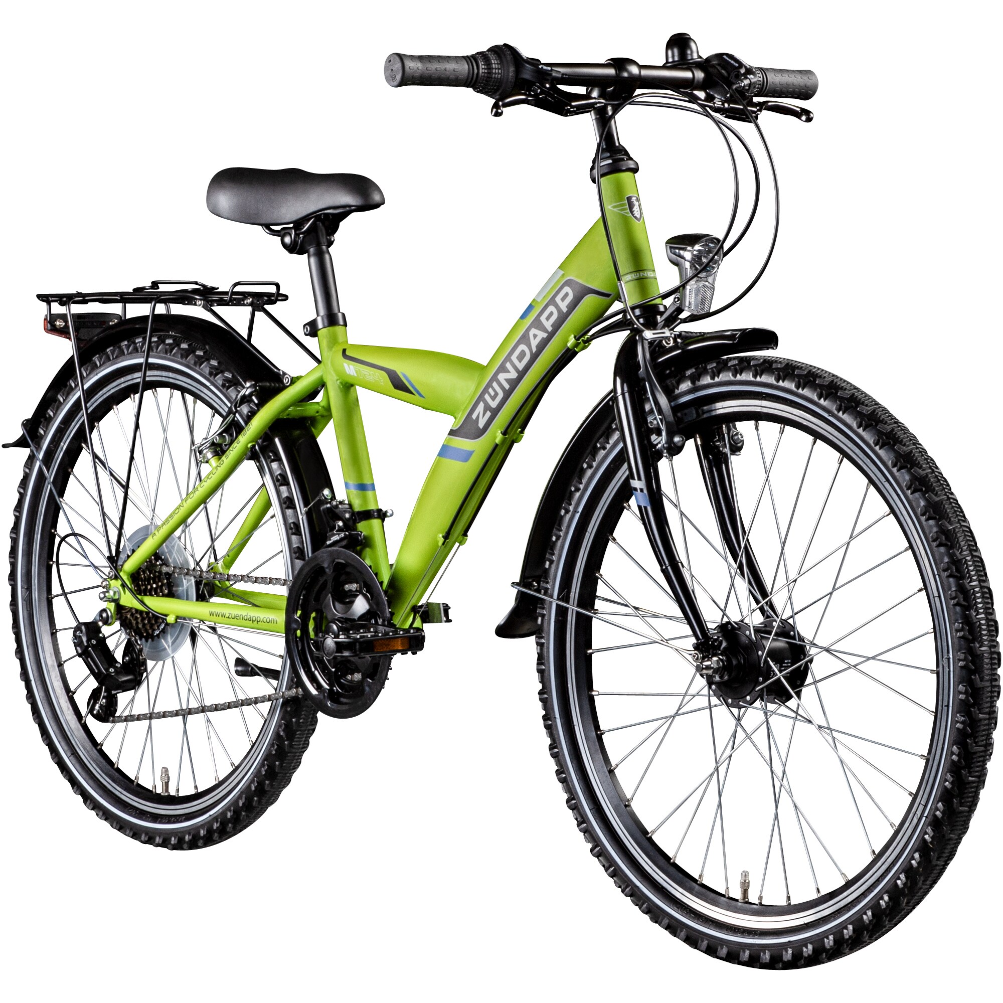 Z&uuml;ndapp M724 24 Zoll Fahrrad 130 - 145 cm MTB Jugendrad Kinderfahrrad gr&uuml;n 