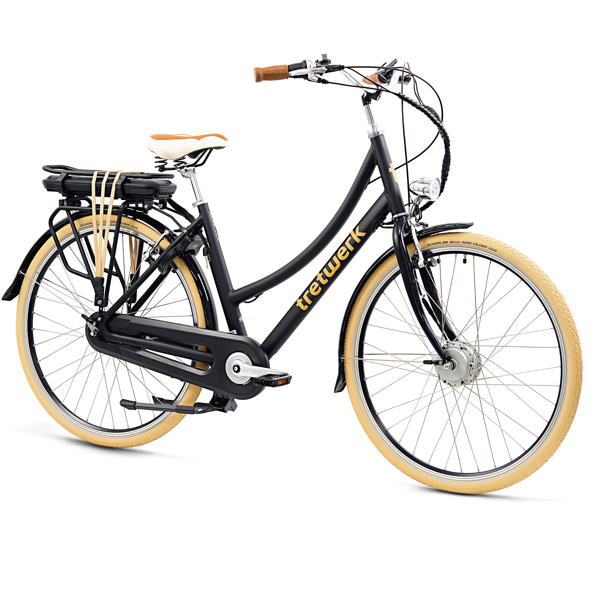 Tretwerk Aurora E Bike Damen 28 Zoll Elektrofahrrad 165 - 185 cm retro Hollandrad E Damenfahrrad 