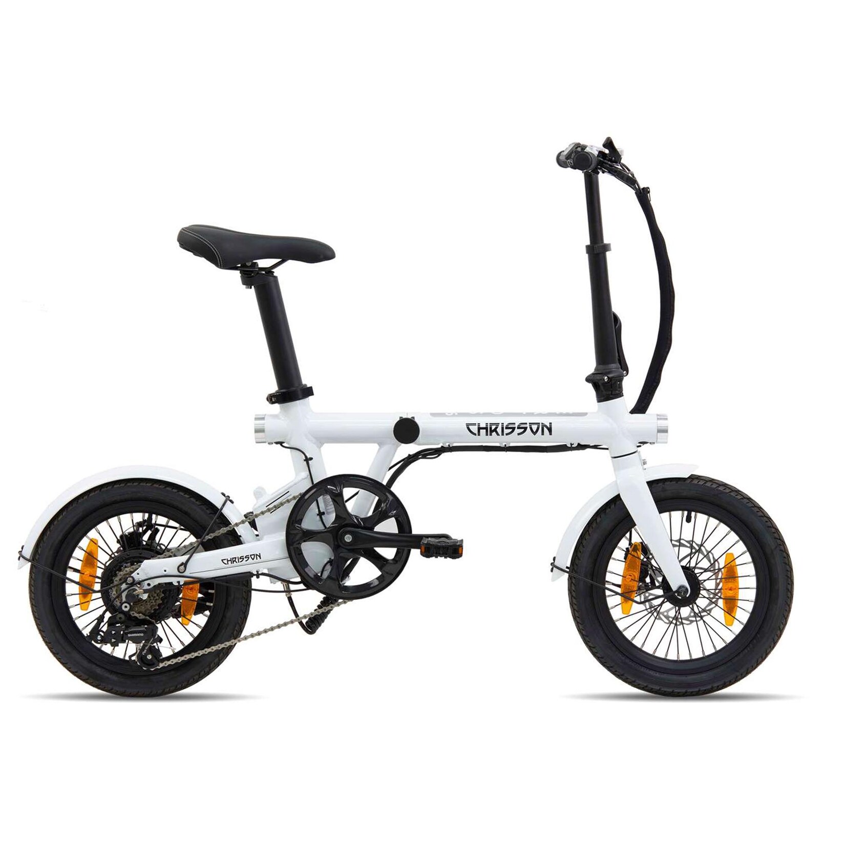 Chrisson Ertos 16 E Bike Klapprad Damen Herren 130 - 180 cm Pedelec 16 Zoll änge weiß