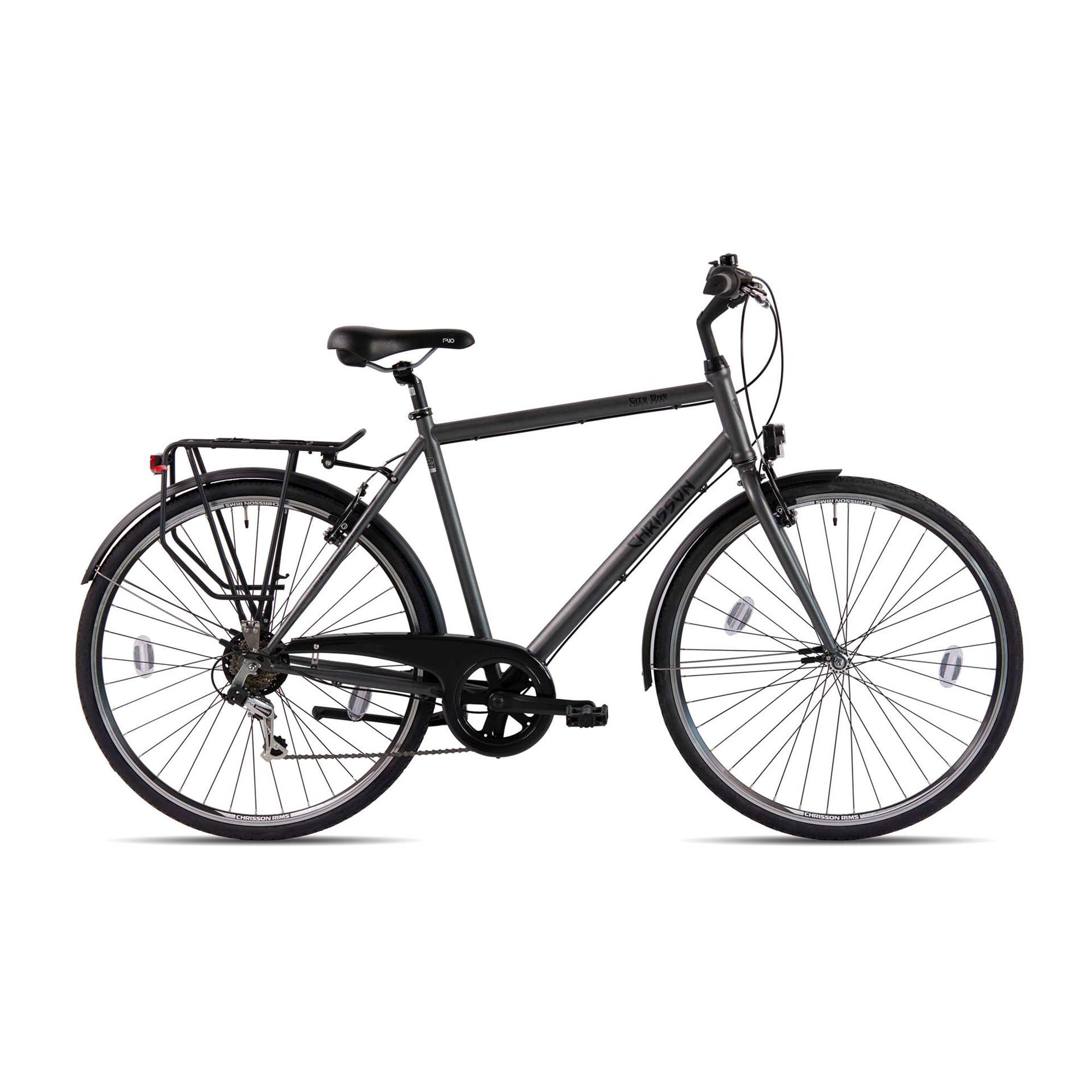 KCP City One Trekkingrad 28 Zoll Urban Bike Trekking Fahrrad 165 - 180 cm mit 7 G&auml;ngen anthrazit 53 cm 
