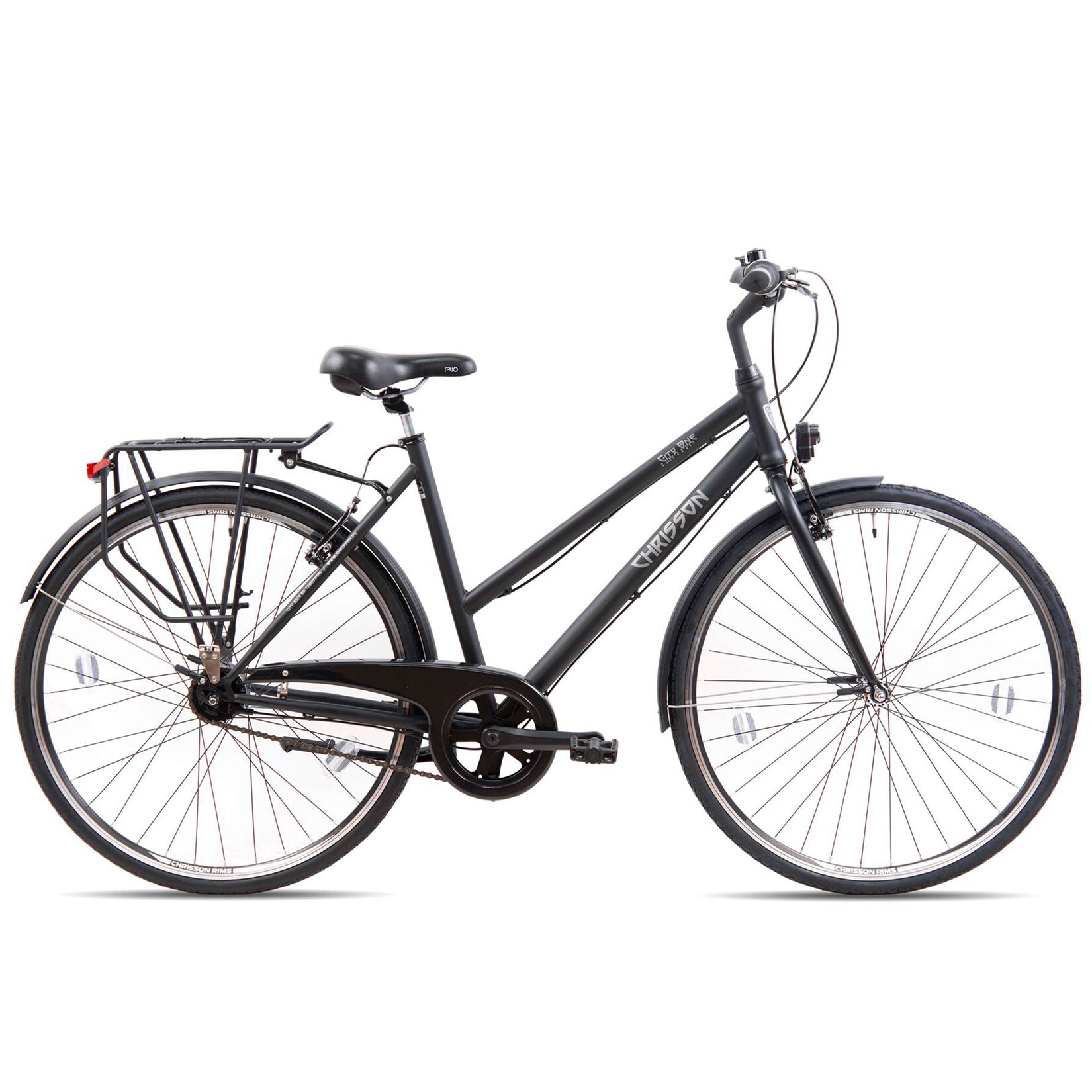 City One Trekkingrad 28 Zoll Urban Bike Trekking Fahrrad 155 - 175 cm Trekkingbike mit ängen StVZO (schwarz, 50 cm)