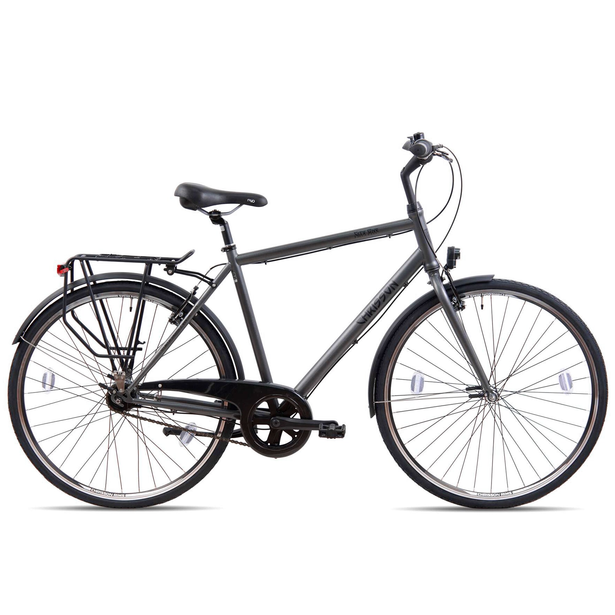 KCP City One Trekkingrad 28 Zoll Urban Bike Trekking Fahrrad 165 - 180 cm Trekkingbike mit 7 G&auml;ngen StVZO anthrazit 53 cm 