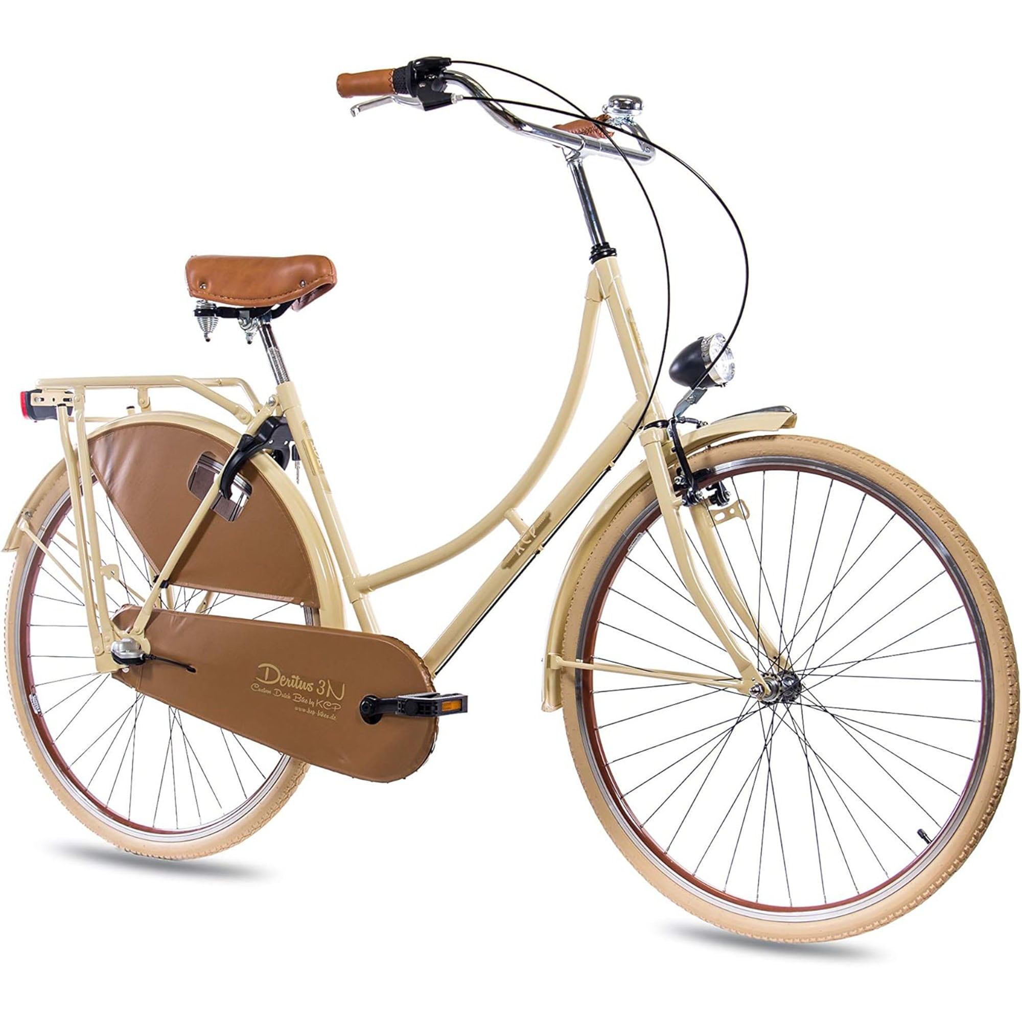 KCP Van Holland City Damen Fahrrad 28 Zoll Citybike Hollandrad mit 3 G&auml;ngen Cityrad Stadtrad 165 - 175 cm 