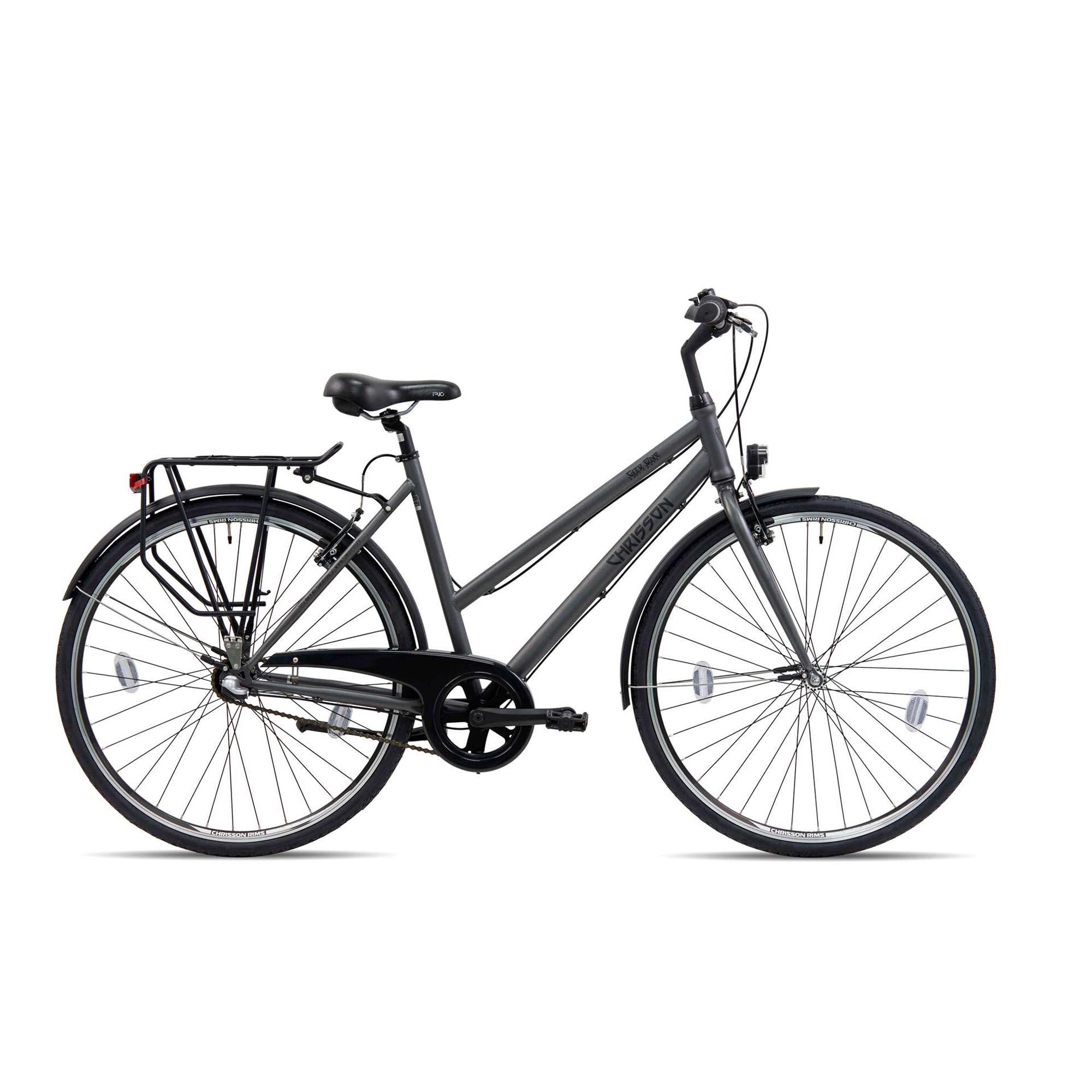 Chrisson City One Urban Bike 28 Zoll Fahrrad Damen Herren 155 - 175 cm 3 G&auml;nge anthrazit 50 cm 