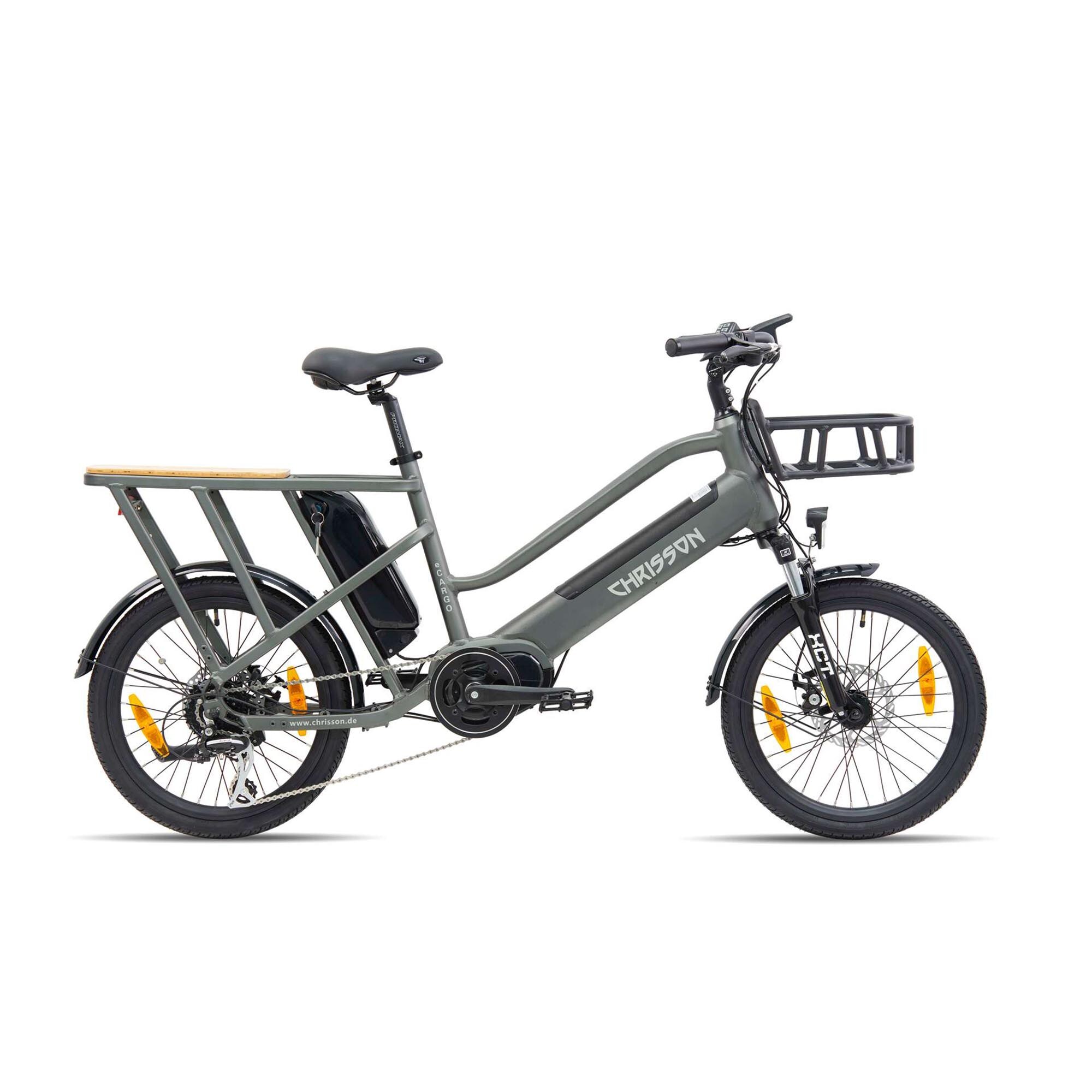 Chrisson eCargo 20 E Bike Lastenrad 20 Zoll Damen oder Herren 155 - 190 cm Pedelec Lastenfahrrad 8 G&auml;nge 