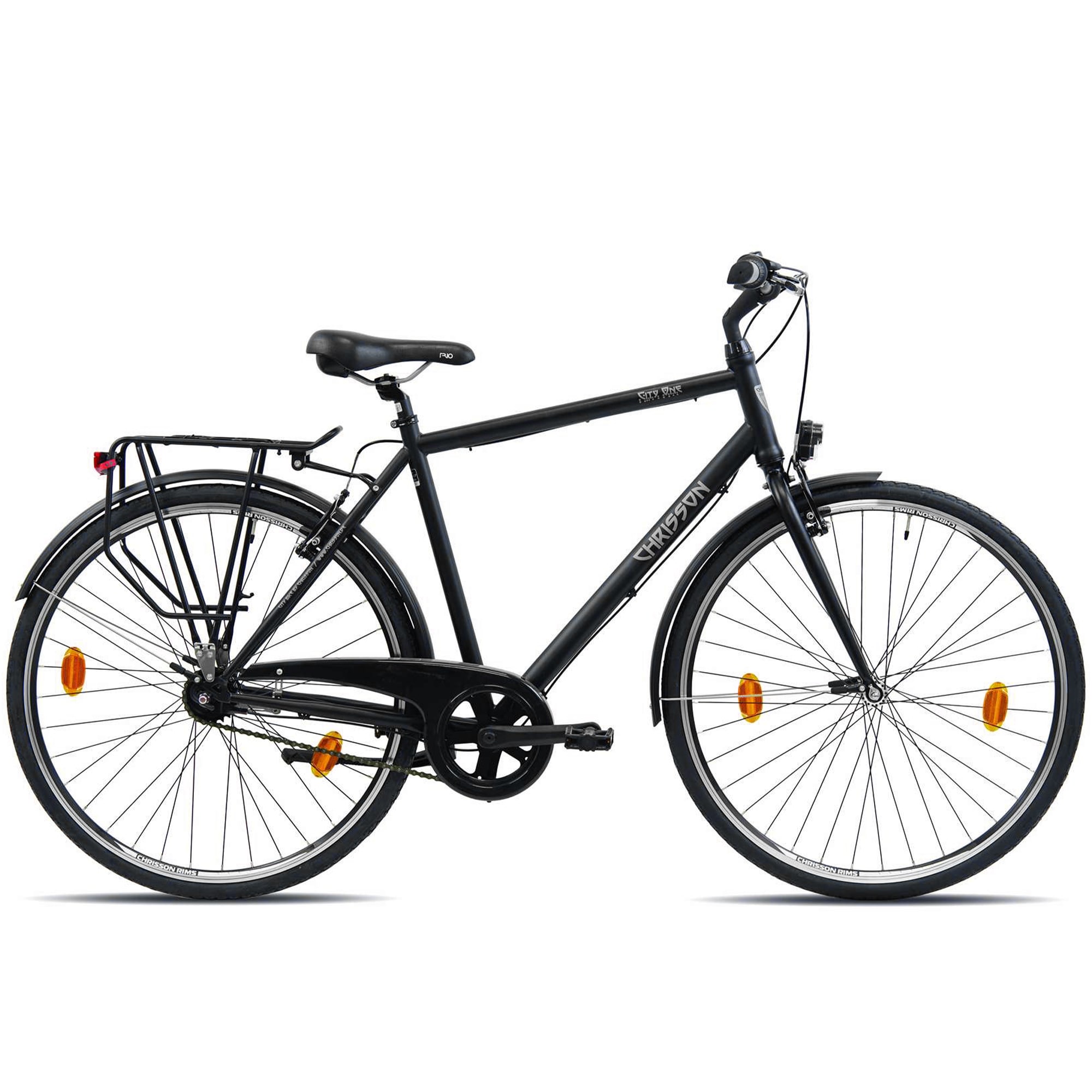 KCP City One Trekkingrad 28 Zoll Urban Bike Trekking Fahrrad 165 - 180 cm Trekkingbike mit 7 G&auml;ngen StVZO schwarz 56 cm 