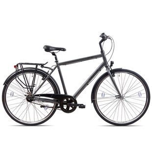 KCP City One Trekkingrad 28 Zoll Urban Bike Trekking Fahrrad 165 - 180 cm Trekkingbike mit 7 Gängen StVZO anthrazit 56 cm 