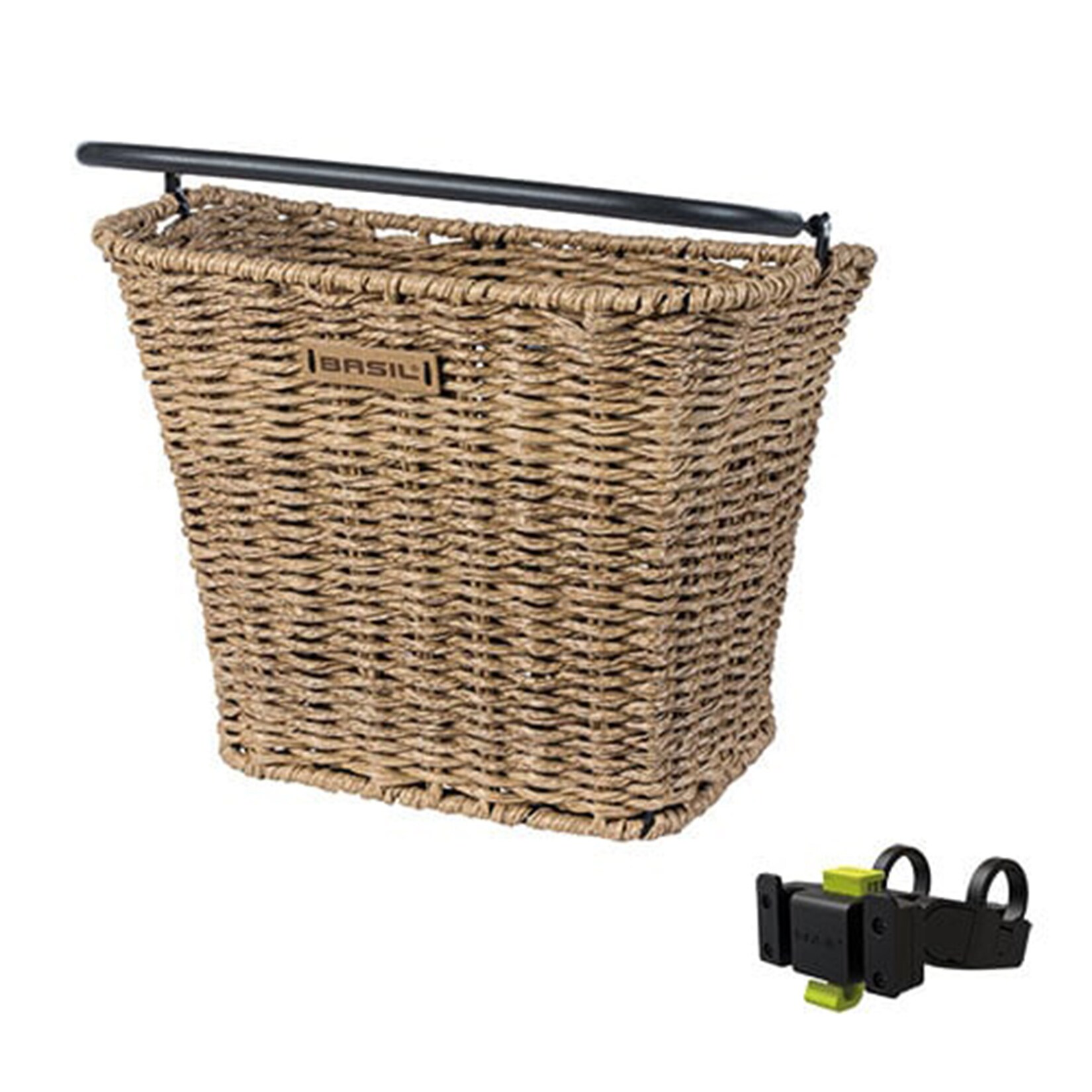 Bremen Fahrradkorb vorne Rattan Look KlickFix Fahrrad Lenkerkorb mit Halterung Vorderradkorb abnehmbar Einkaufskorb